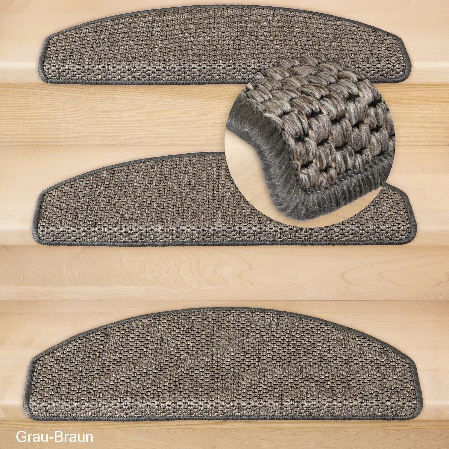 Metzker® Stufenmatte Stufenmatten Göteborg Halbrund, halbrund, Höhe: 8 mm, 15 Stück - Grau/Braun – Bild 4 von 5
