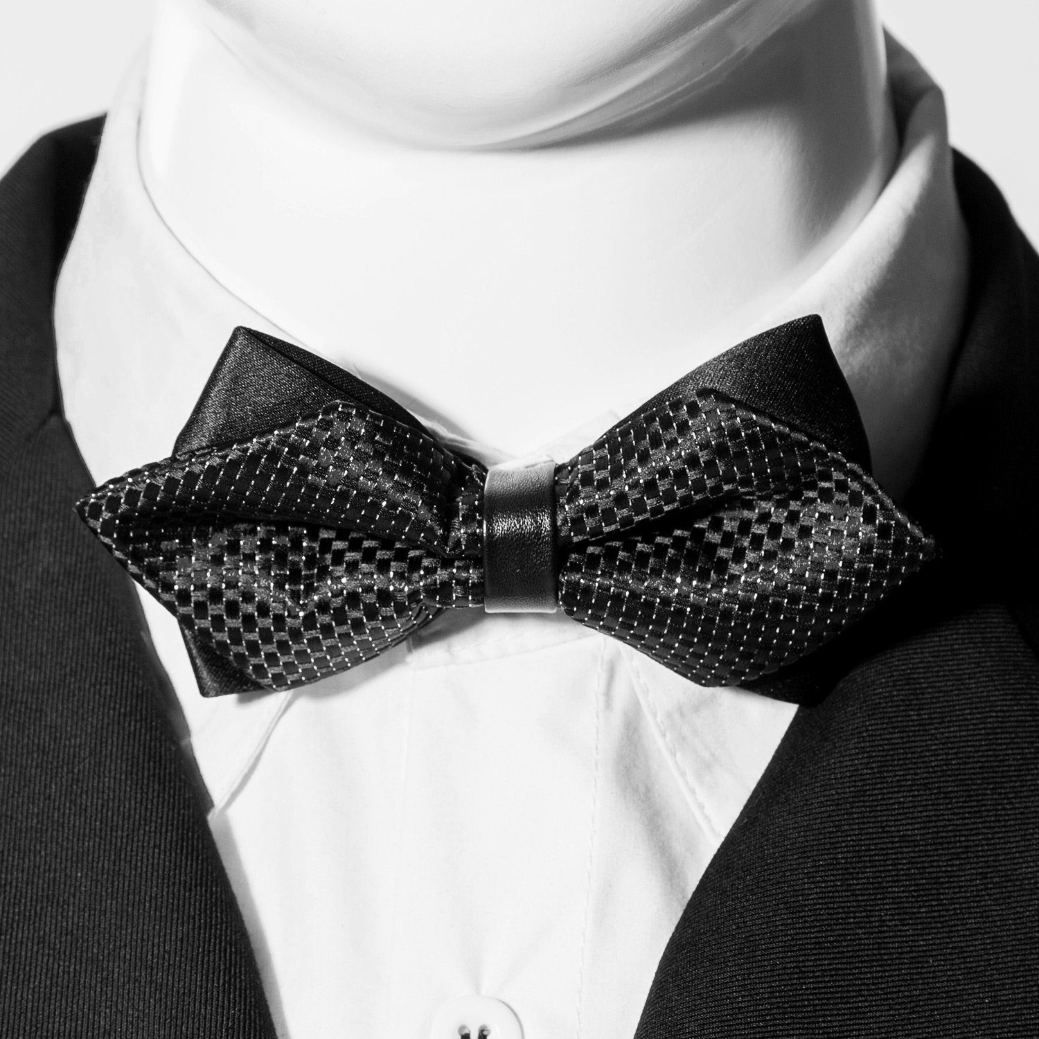 DonDon Fliege spitze Schleife im Retro Look (Packung, 1-St., 1x Herrenfliege) bereits gebunden, verstellbar, Retro-Look