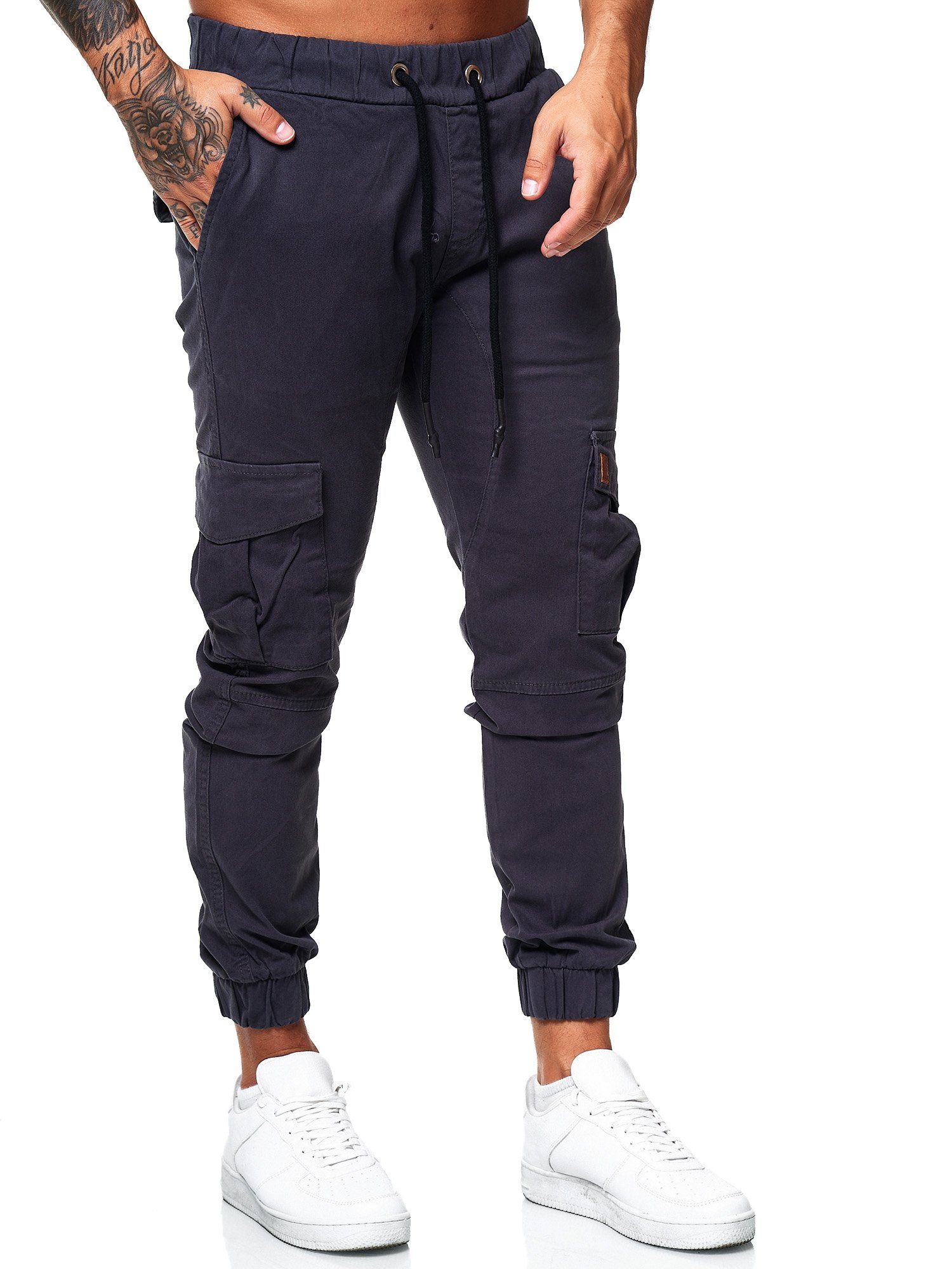 Chino Anthrazit Jeans, Slim-fit-Jeans (1-tlg) Slim Fit, Code47 Herren Pants, Code47