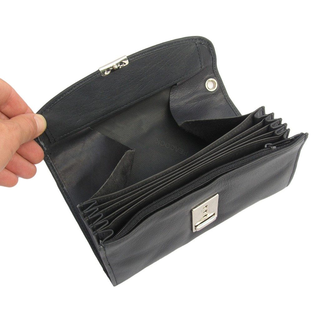 Hamosons Kellnerbörse Profi Kellnerbörse, Kellnergeldbeutel, Nappa-Leder, Schwarz, Hamosons