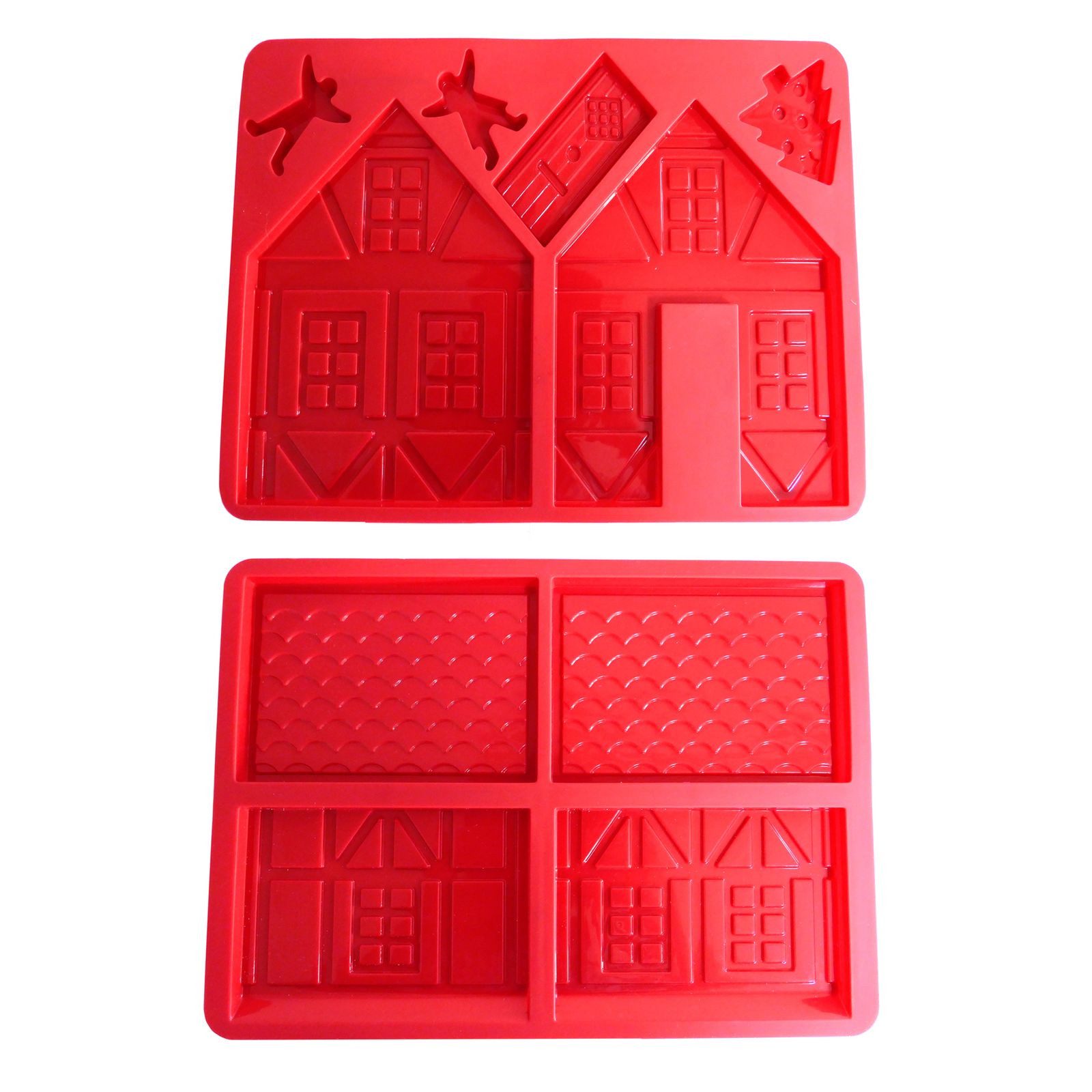 BURI Backform Lebkuchenhaus Backform Weihnachten Hexenhaus Knusperhaus Lebkuchen – Bild 2 von 5