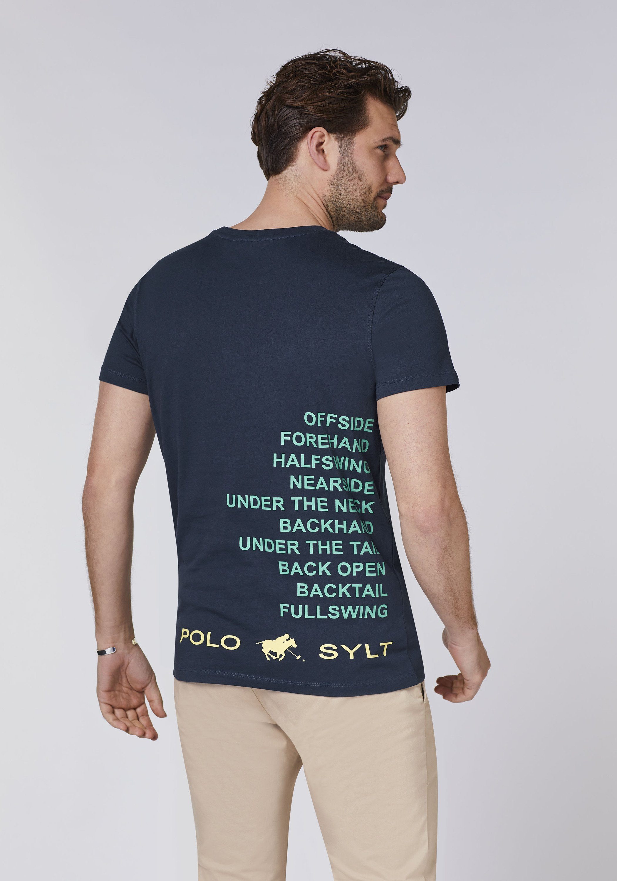 Polo Print-Botschaft 19-4010 Sylt Eclipse Print-Shirt mit Total