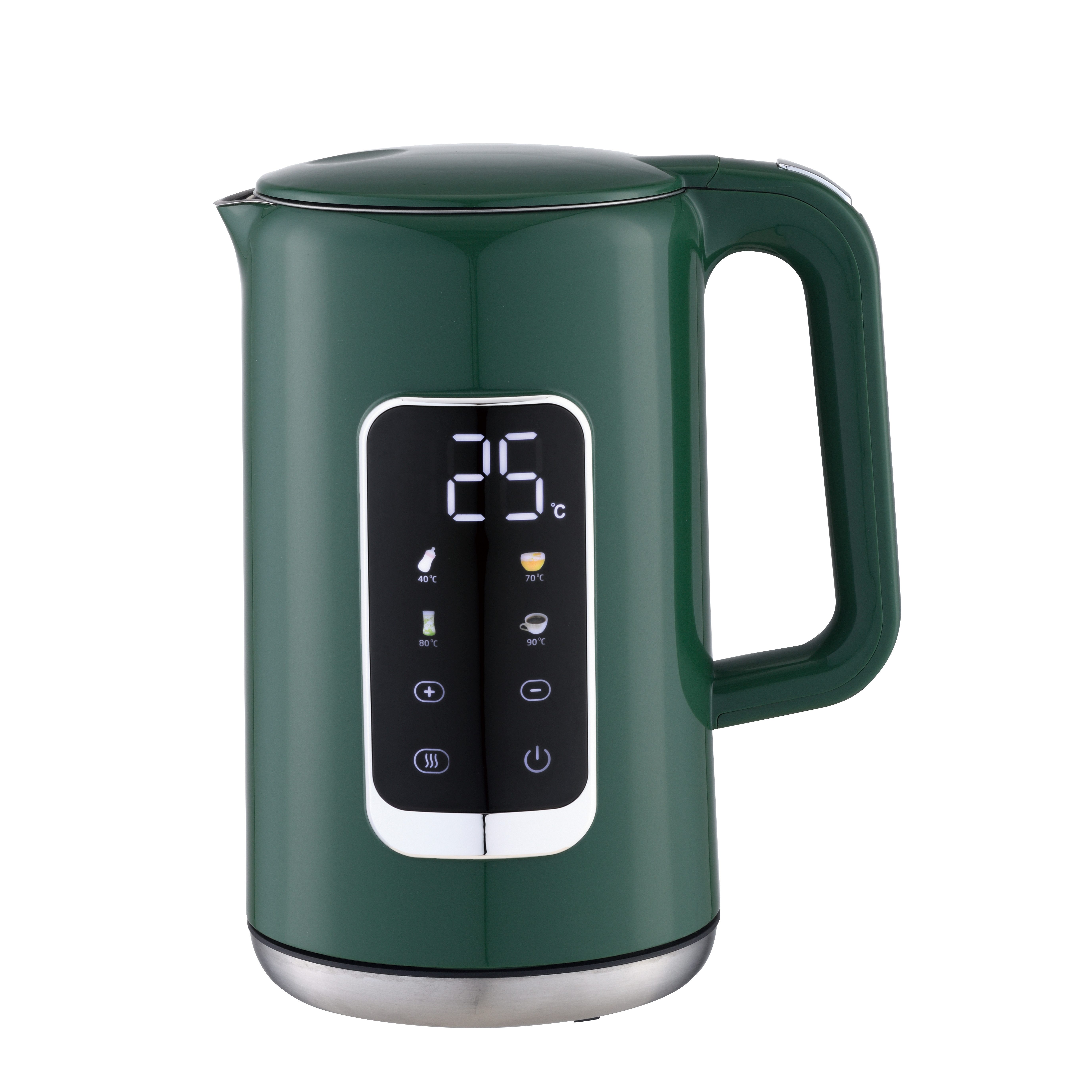 LMG Germany Wasserkocher Wasserkocher 2200 Watt 40–100 °C Digitalbildschirm Warmhaltefunktion, 2200 W, Cool-Touch-Gehäuse, Edelstahl innen, Temperaturwahl, Warmhaltefunktion