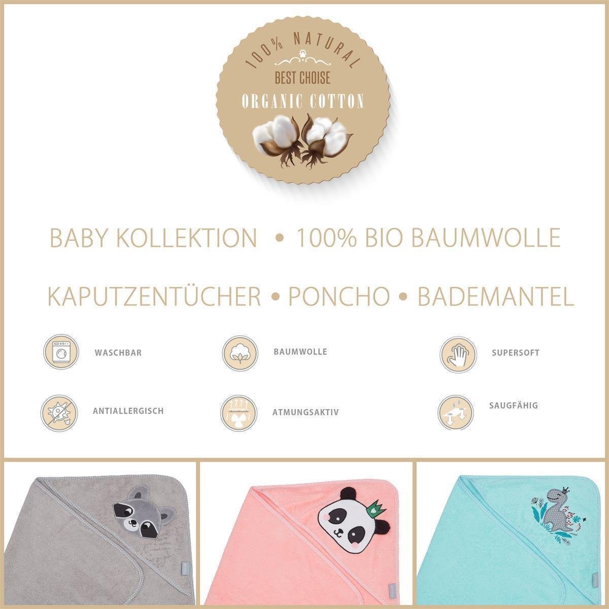SEI Design Kapuzenhandtuch aus 100% BIO Baumwolle Frottee, Frottee (1-St), inkl. Geschenkverpackung – Bild 5 von 5