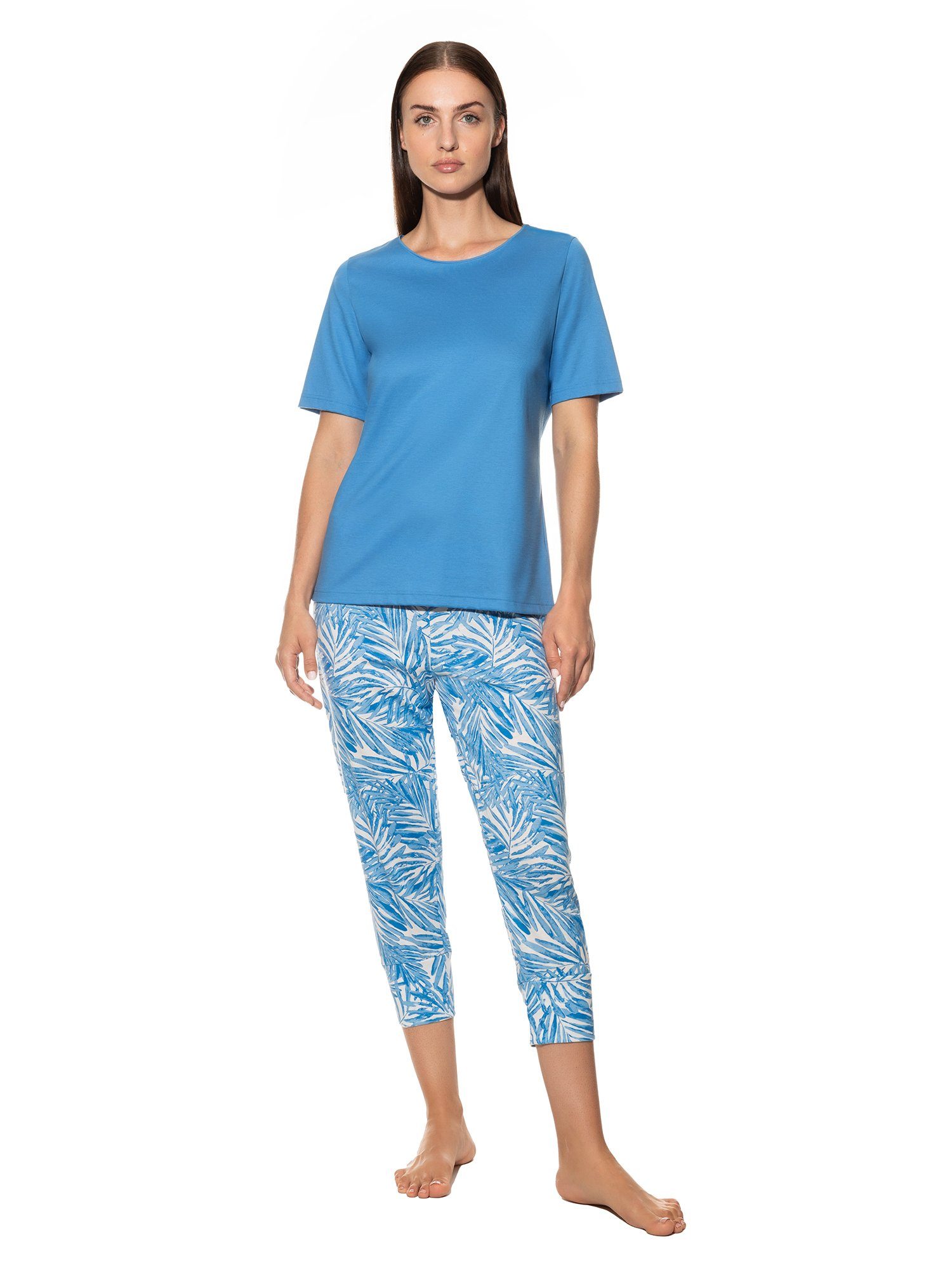 Mey Capri-Pyjama Mey Capripyjama 13221 holiday blue (1 Stück, 1 tlg., 1 Stück)