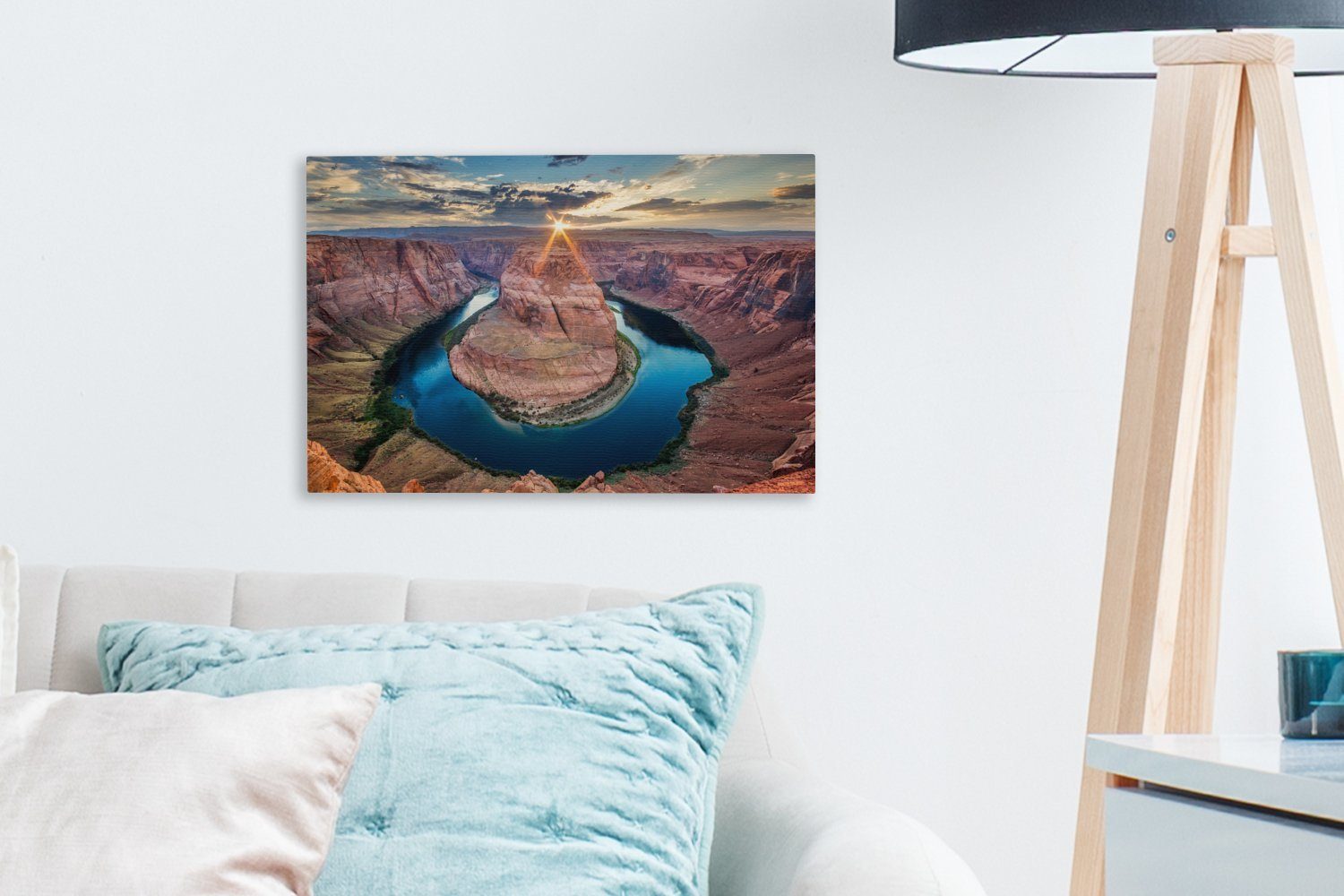 im Park Wanddeko, Arizona, Wandbild National Bend Horsehoe OneMillionCanvasses® St), Leinwandbild Canyon im US-Bundesstaat Leinwandbilder, Aufhängefertig, Grand cm 30x20 (1