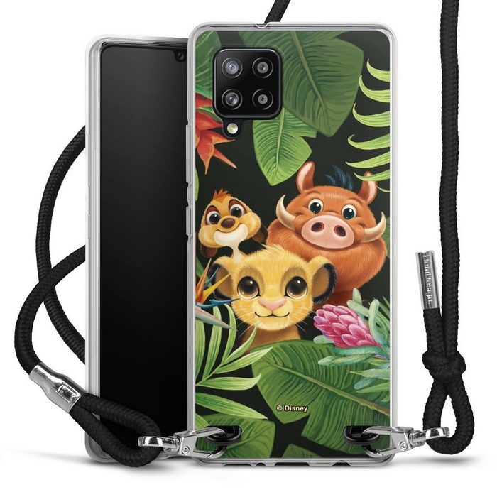DeinDesign Handyhülle Disney Simba Timon und Pumbaa Simbas Friends Samsung Galaxy A42 5G Handykette Hülle mit Band Case zum Umhängen