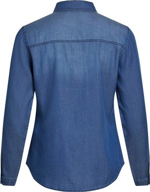 Vila Jeansbluse VIBISTA in leichter Used-Waschung
