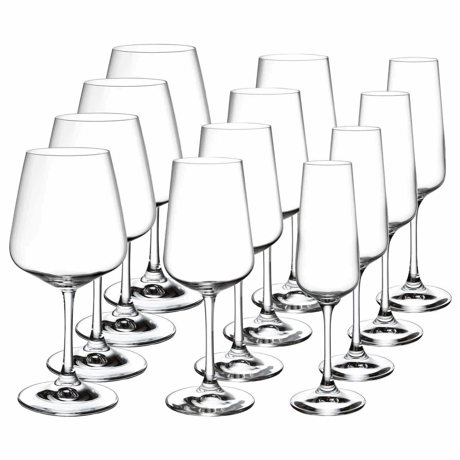 Villeroy & Boch Gläser-Set Ovid Wein- und Sektgläser 12er Set, 12-tlg., Glas