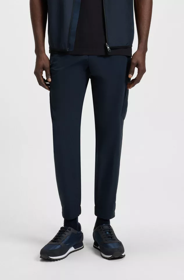 BOSS Green Cargohose T Urbanex-CargoLight mit elastischem Bund und Kordelzug Cargohose Sweatpants Stretchhose
