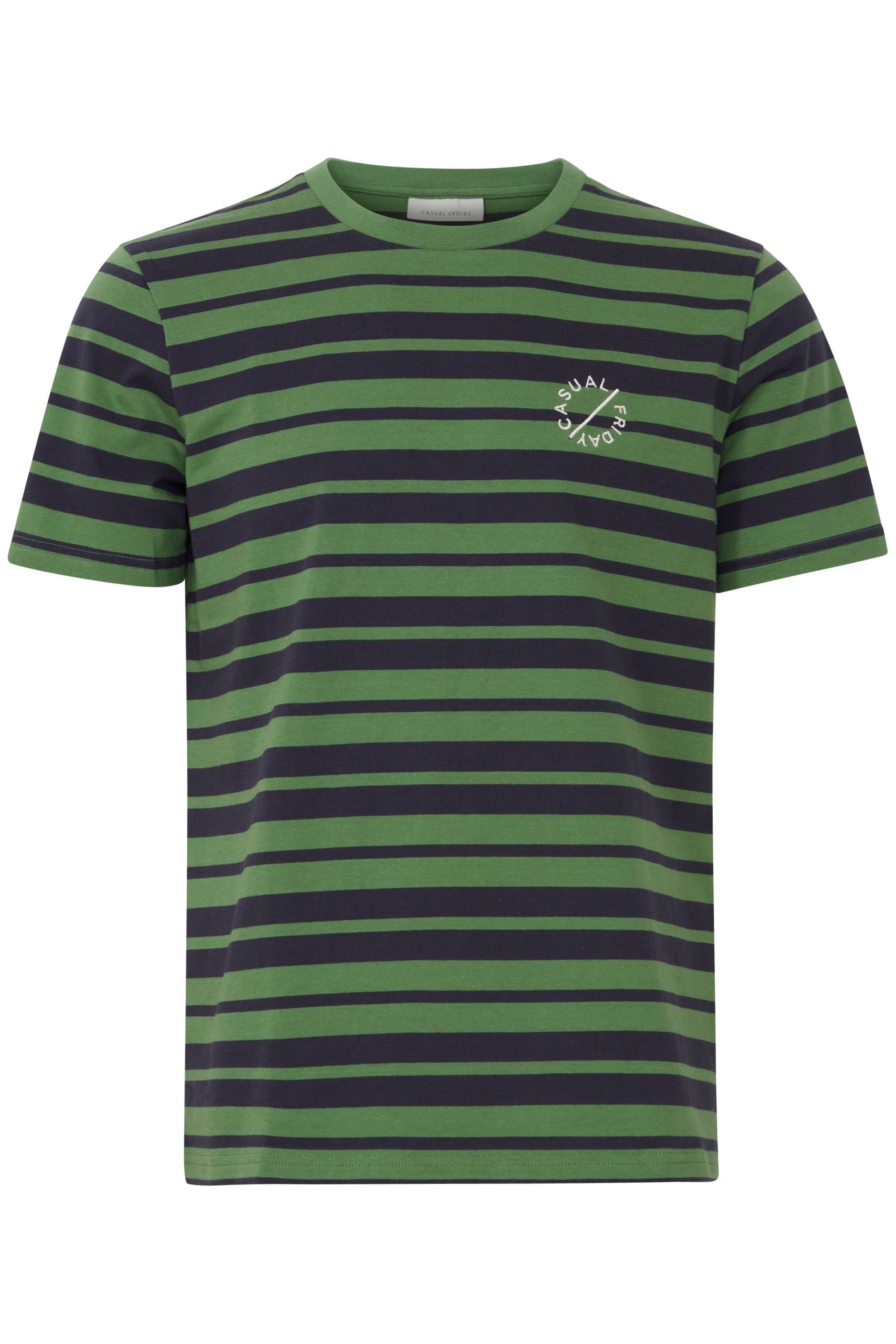 CFThor (180121) - 0059 tee Casual Elm striped Green Friday 20504603 Y/D T-Shirt