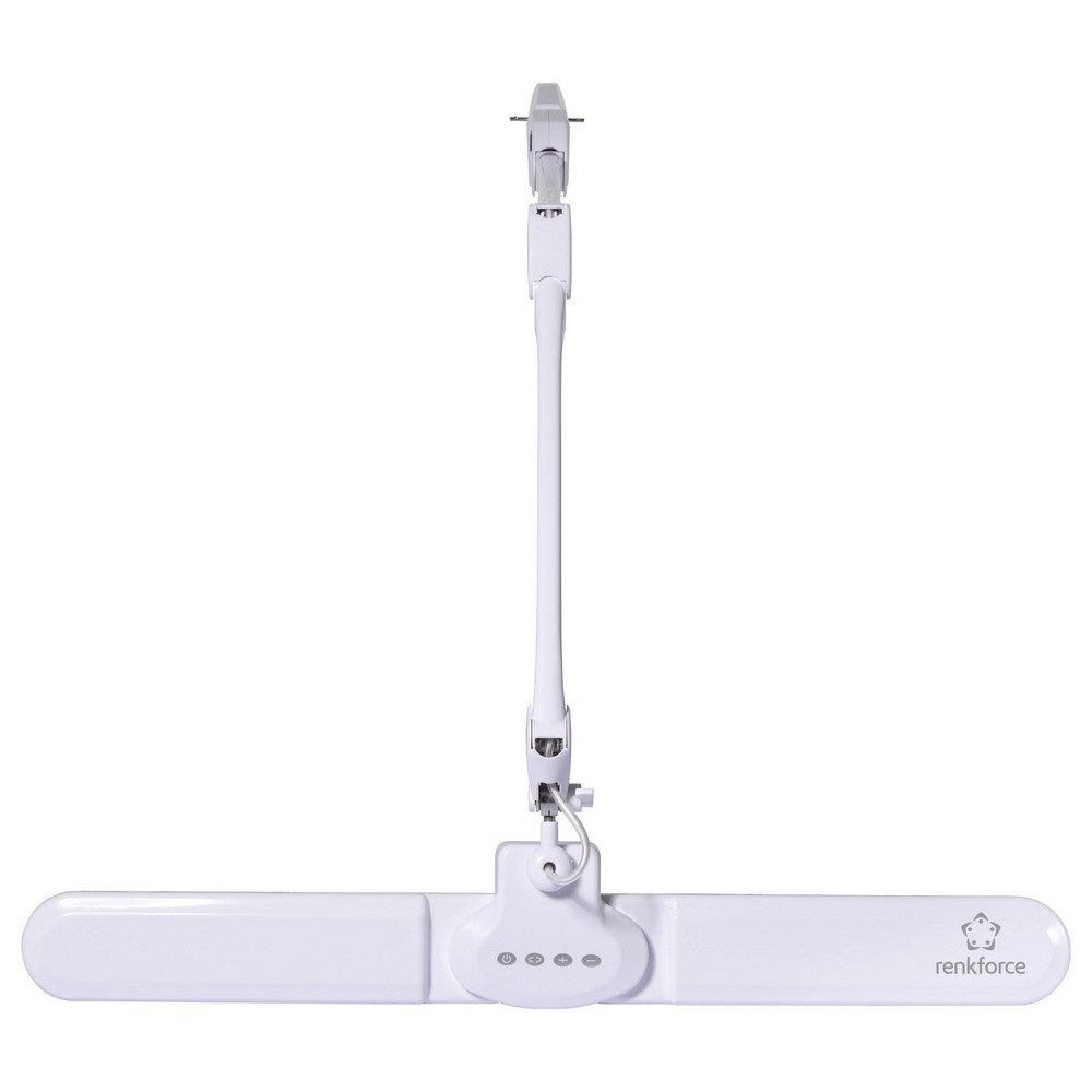 Renkforce Klemmleuchte Renkforce RF-7165304 Klemmleuchte LED LED 18 W Weiß-Grau
