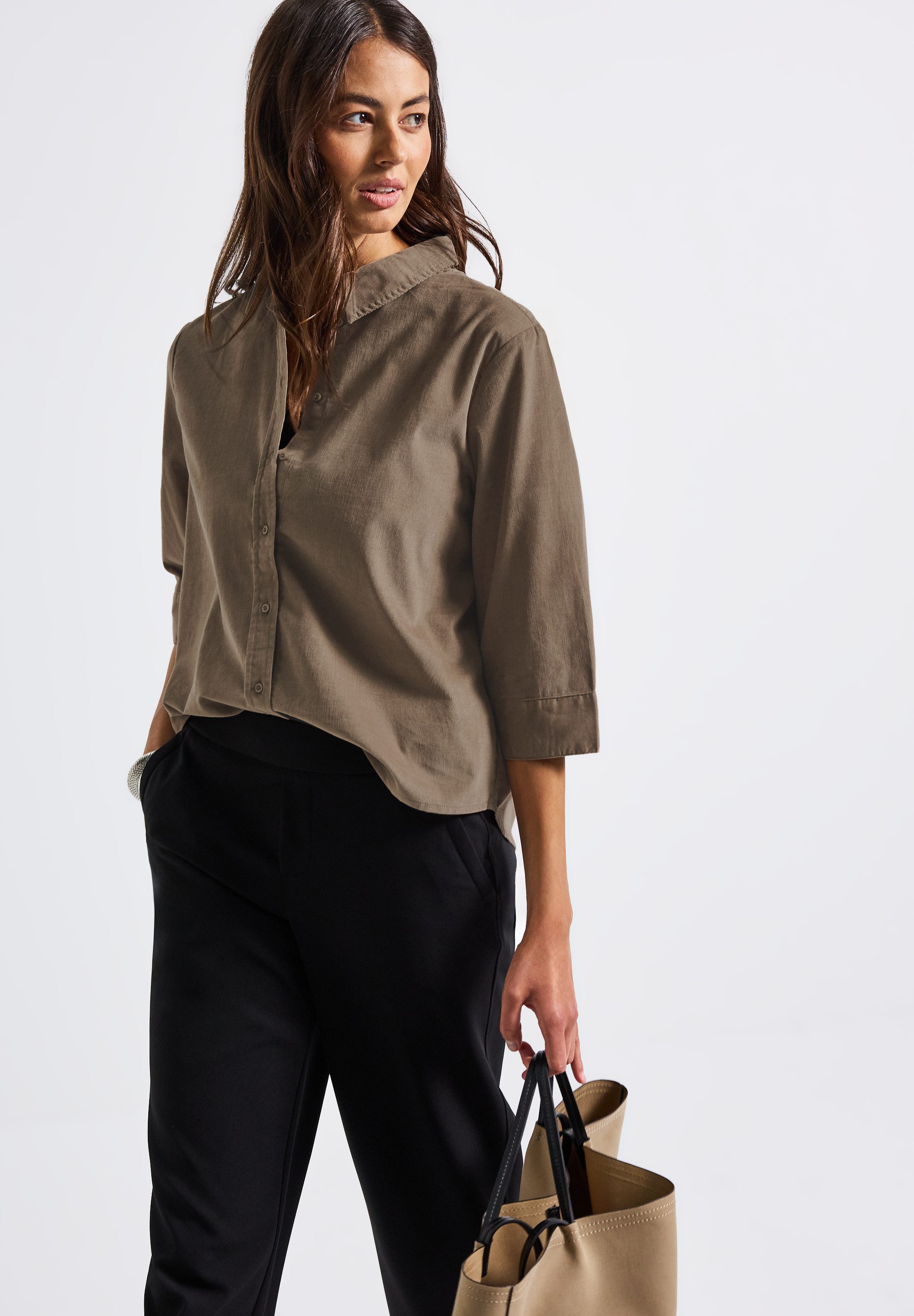 STREET ONE Hemdbluse in Cord Qualität günstig online kaufen