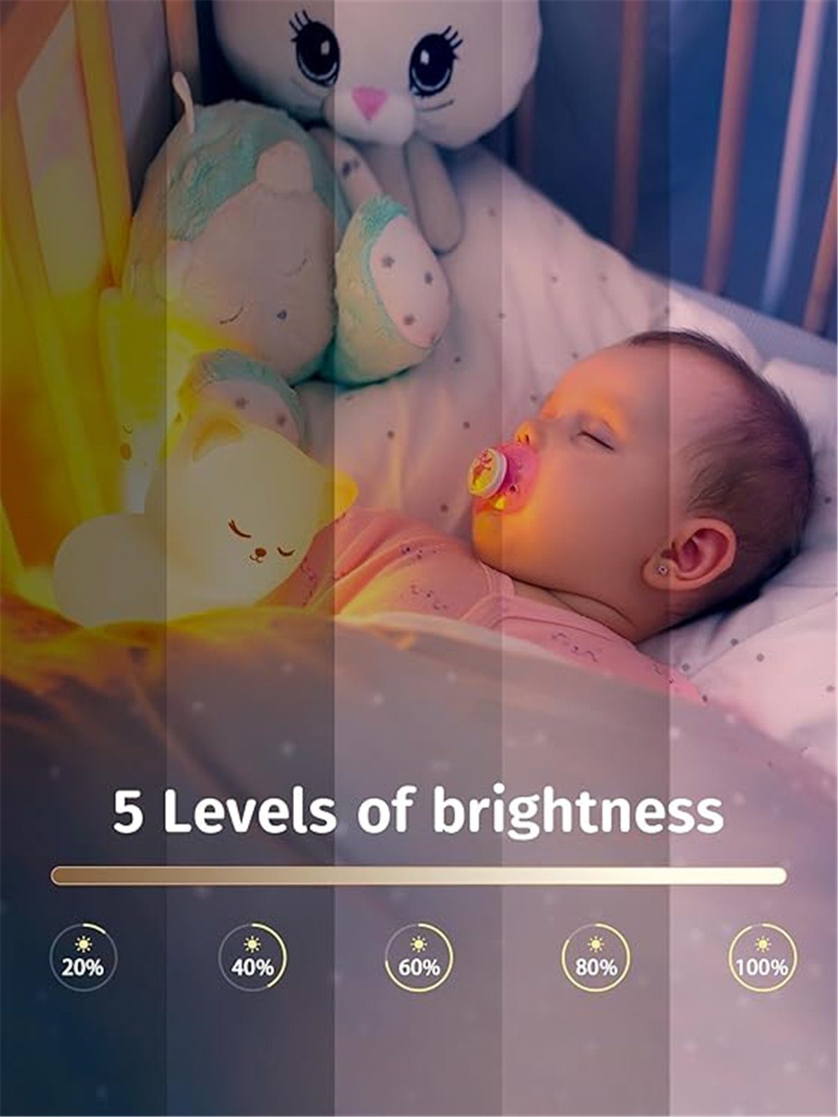 Nachtlicht K&B Baby Kawaii LED Kinder Nachtlicht 16 Nachttischlampe Farben für Dekoration