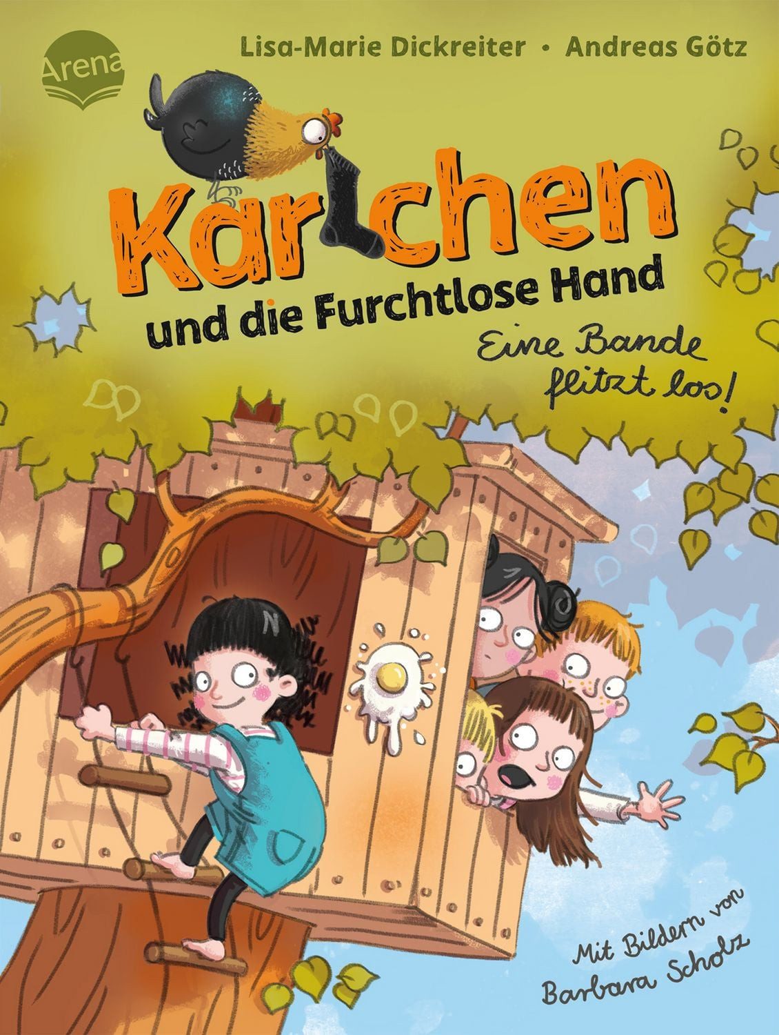 Karlchen und die Furchtlose Hand (1). Eine Bande flitzt los! / Lisa-Marie Dickreiter, Andreas Götz, Buch zum Selberlesen ab 7 Jahren mit großer Schrift und kurzen Kapiteln