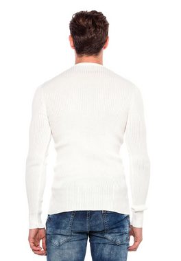 Cipo & Baxx Strickpullover mit sportlicher Silhouette