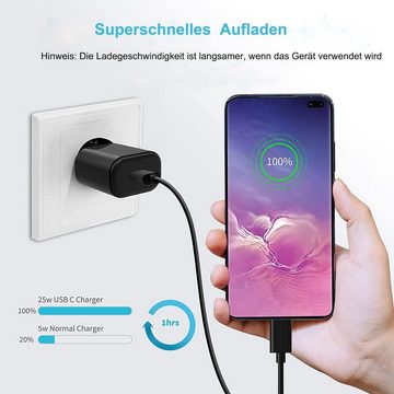 neue dawn 25W USB C Schnellladegerät für Samsung Galaxy S24 S23 S22 S21 S20 USB-Ladegerät (1-tlg., A55 A54 A53 A52s A34 A33 A13 A23 /Z Fold 5/4/3,Z Flip 5/4/3/ M52 M32)