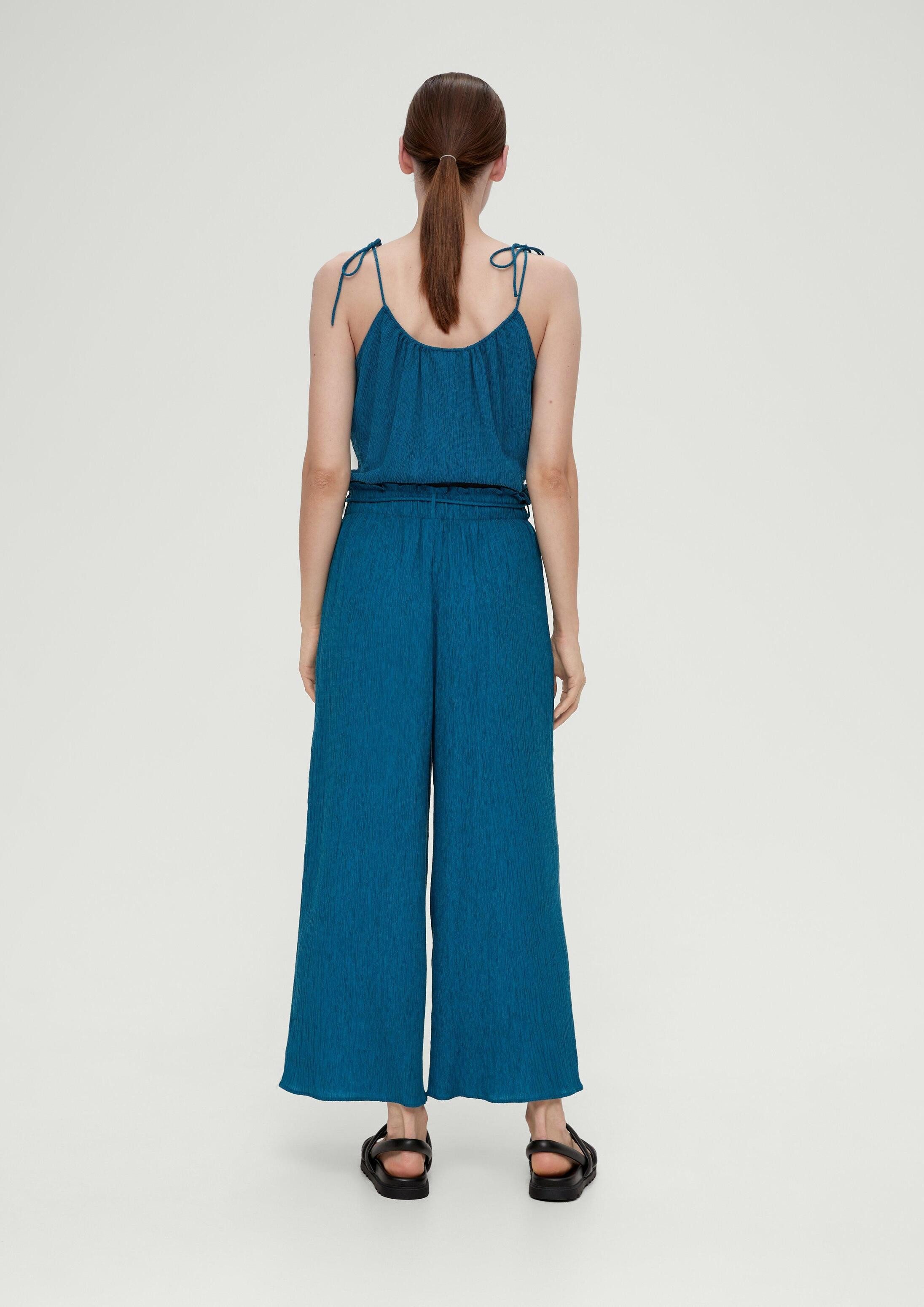 s.Oliver Culotte Hose Loose: Culotte mit Crinkle-Struktur