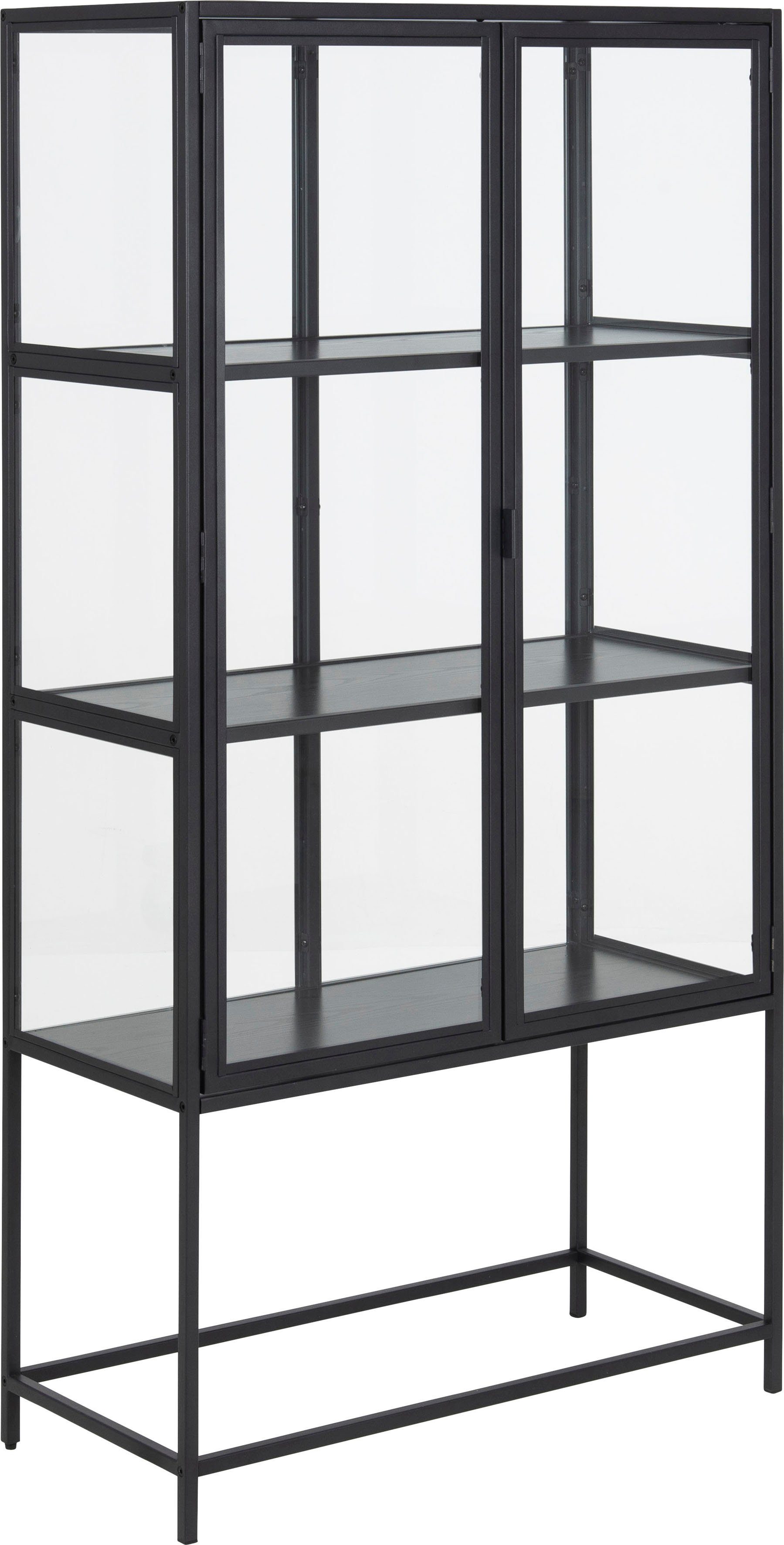 ACTONA GROUP Glasvitrine, mit Glastüren und Metallrahmen, 3 Einlegeböden, B günstig online kaufen