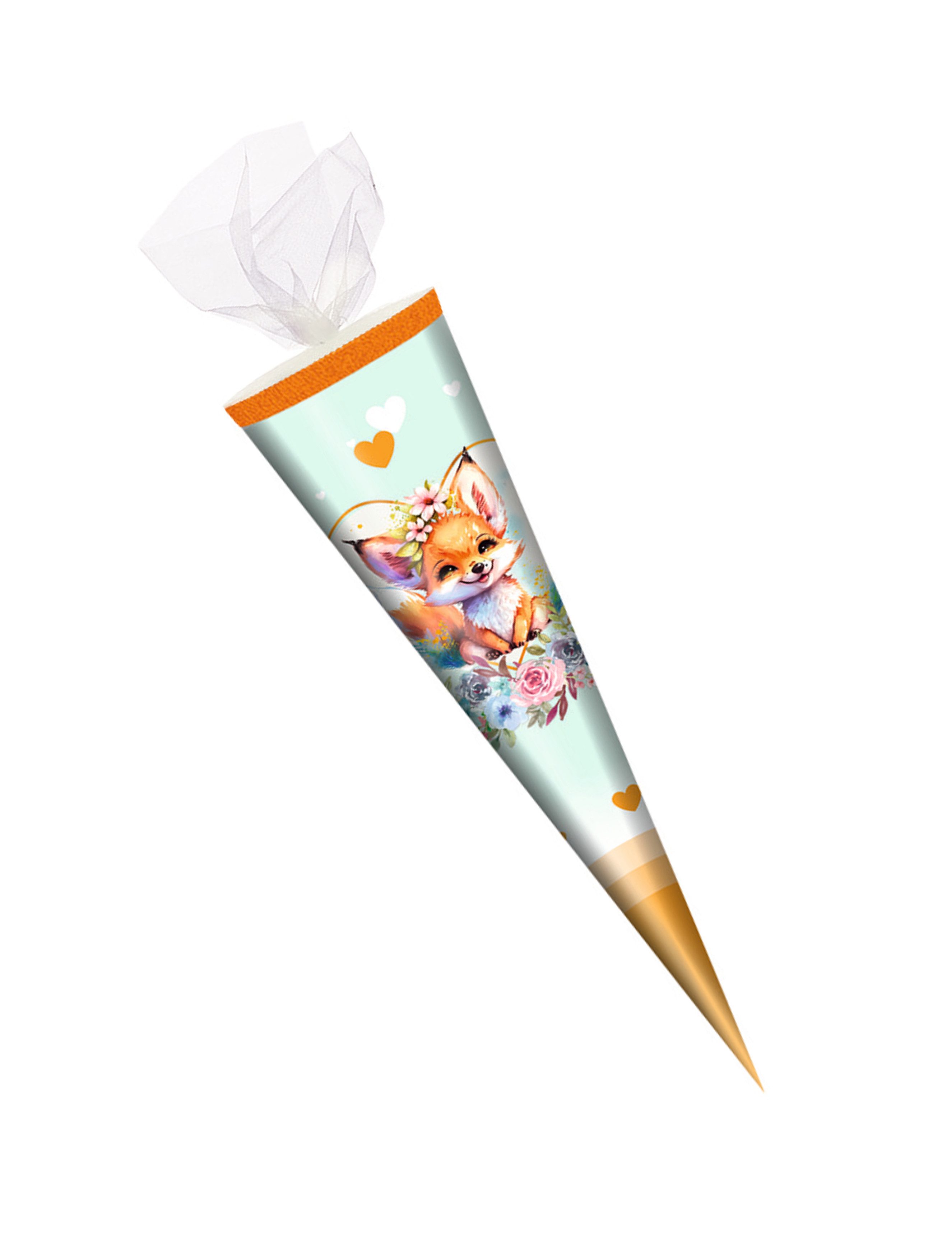 Livepac Office Schultüte Schultüte / Zuckertüte / 35cm / rund / Tüllverschluss / "Fuchs"