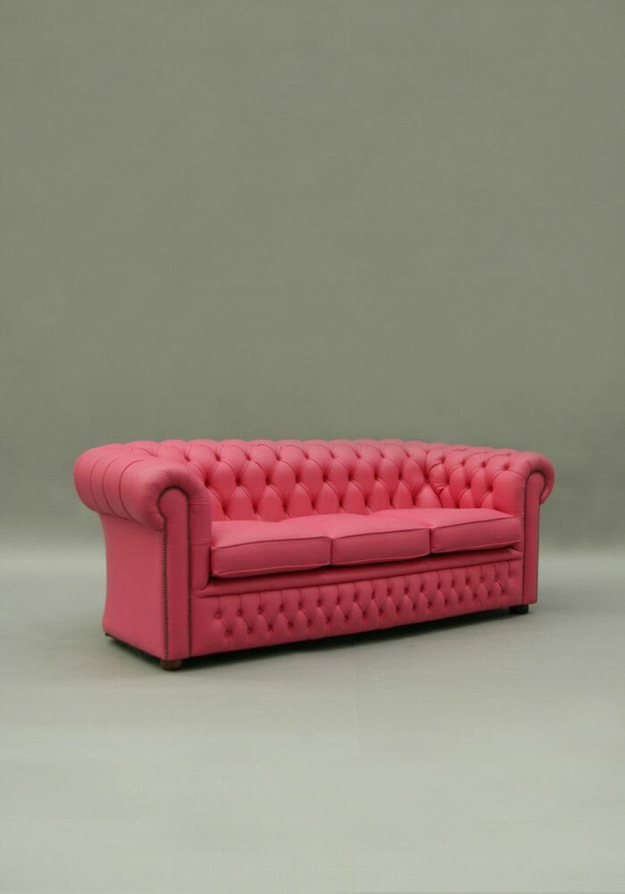 JVmoebel 3-Sitzer Chesterfield Design Luxus Polster Sofa Couch Garnitur Leder #223, Made in Europe | Einzelsofas