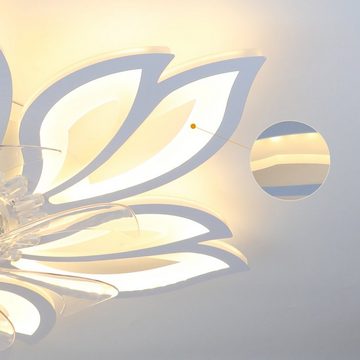 ZMH Deckenventilator Deckenlampe Dimmbar Ventilator Timing Kreativer 6 Lichterc, ‎Anleitung, Fernbedienung, Deckenventilator mit Beleuchtung, Schrauben