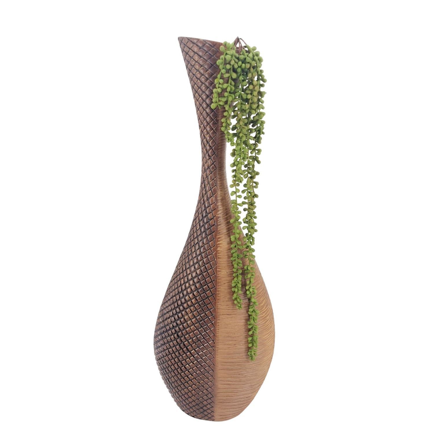 formano Bodenvase Holzoptik, Farbe: Braun, Höhe: 81cm