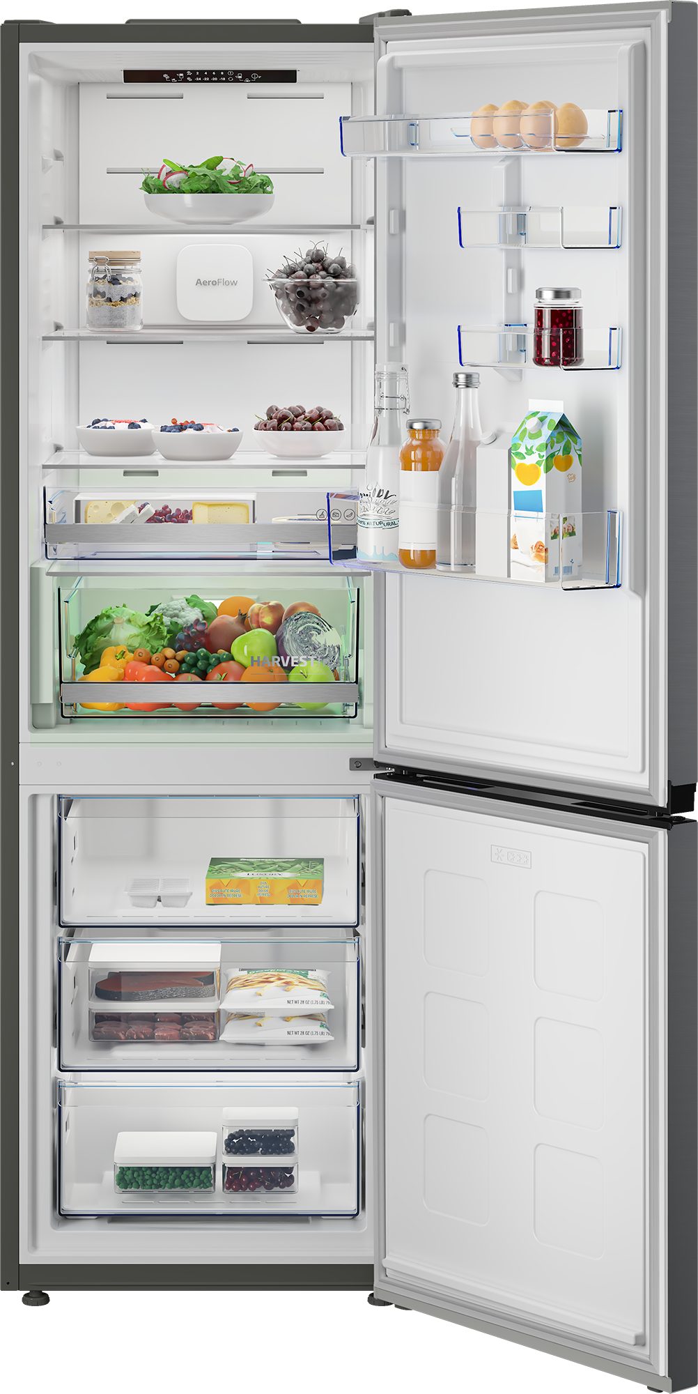 BEKO Kühl-/Gefrierkombination B7RCNA377HXP, 186,5 cm hoch, 59,5 cm breit, Volle Kapazität – ohne Abtauen – Bild 4 von 5