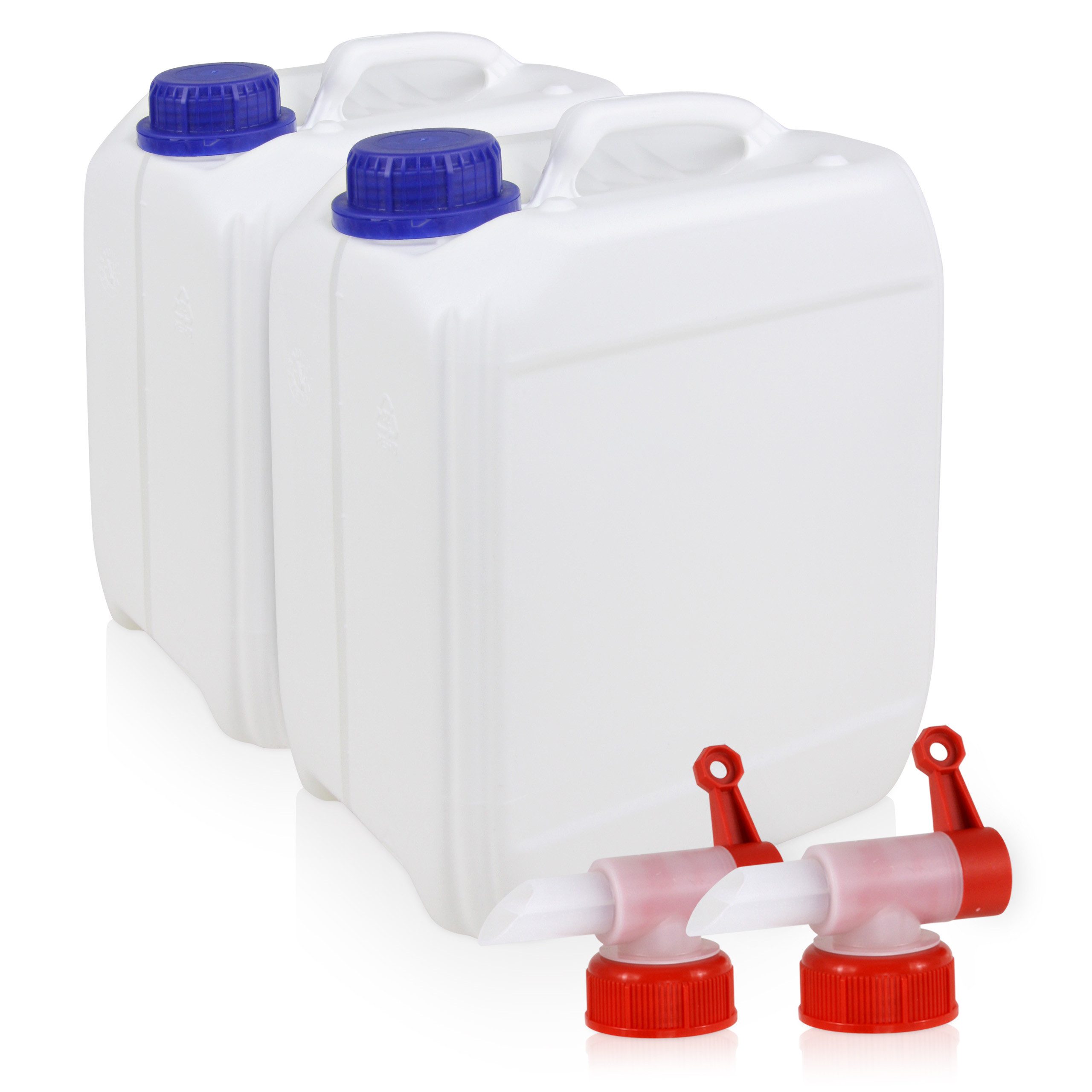 Höfer Chemie GmbH Kanister 2 x 5 L Kunststoff Kanister Set für Camping & Freizeit (1 St), Praktisch, stapelbar und lebensmittelgeeignet