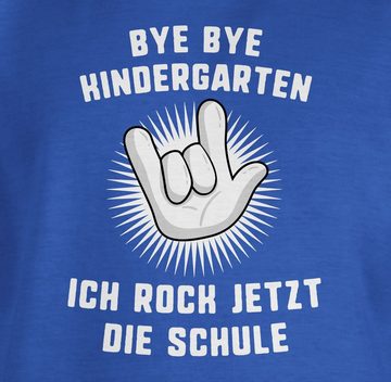 Shirtracer T-Shirt Bye Bye Kindergarten Ich rock jetzt die Schule Hand Einschulung Junge Schulanfang Geschenke