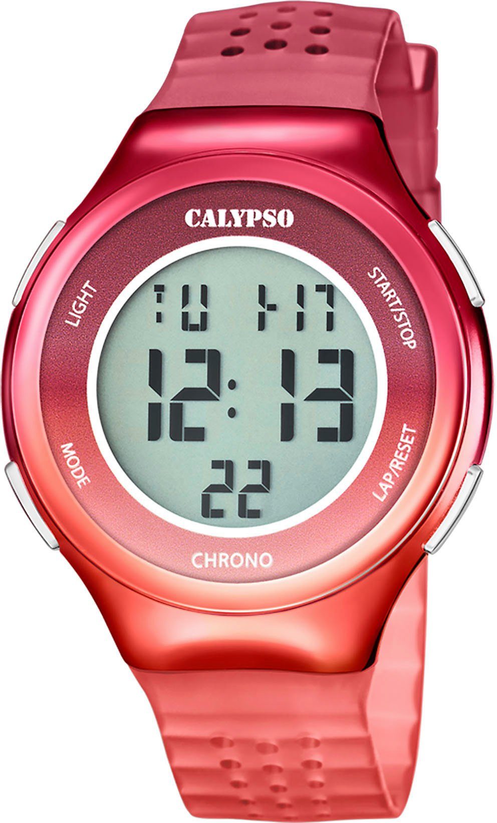 CALYPSO WATCHES Chronograph Color Splash, K5841/5, Armbanduhr, Quarzuhr, Damenuhr, Digitalanzeige, Datum, Stoppfunktion