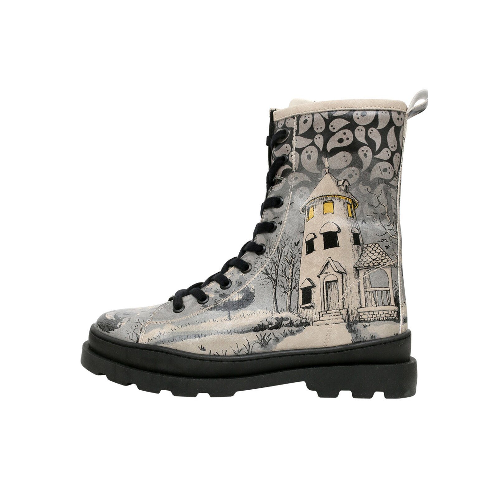 DOGO Gisele Schnürstiefel Boots Spooky Town Damen Stiefeletten Stiefelette Handgefertigt
