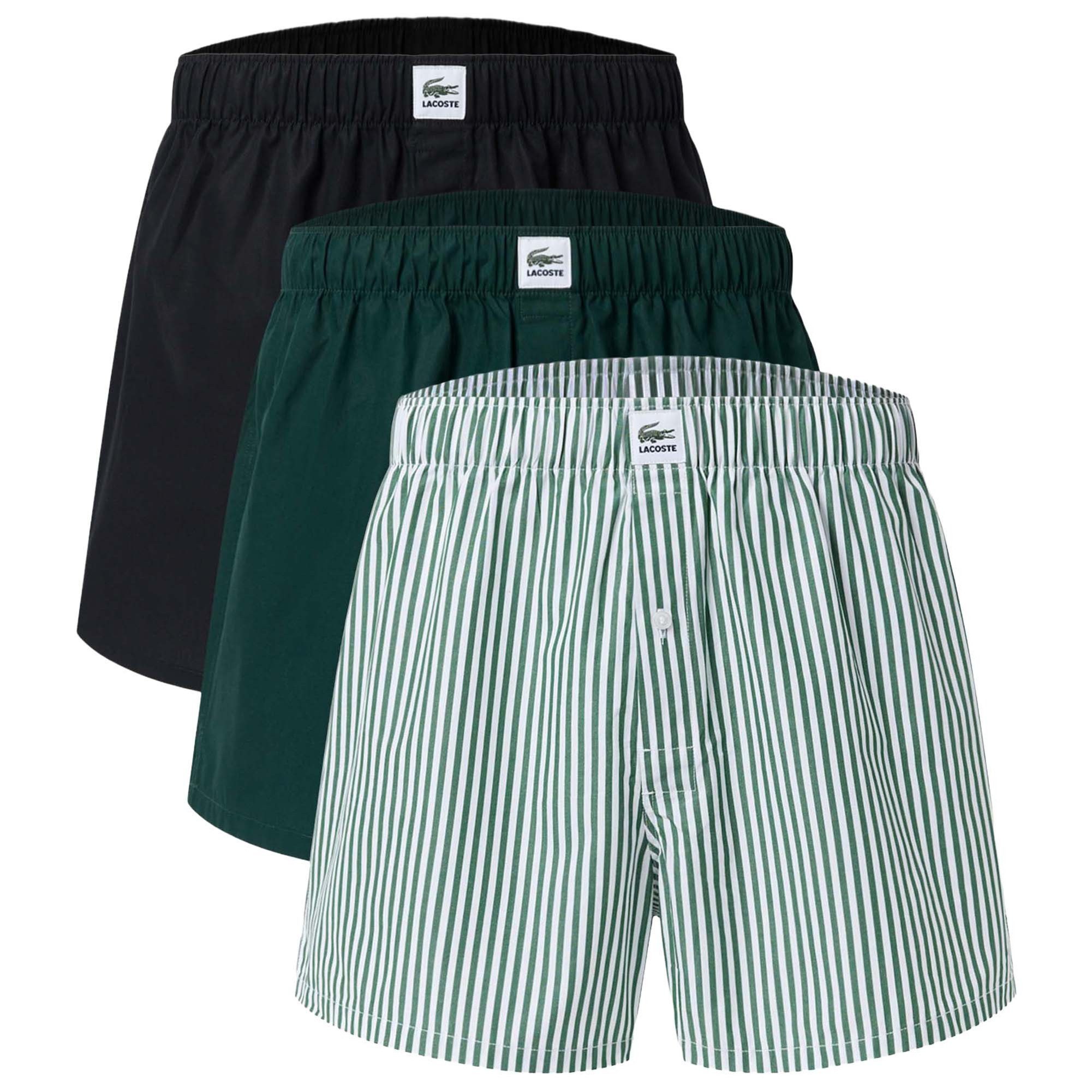 Lacoste Boxershorts Herren Web-Boxershorts 3er Pack Baumwolle (Packung, 3er Pack)