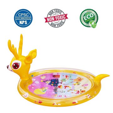 HYTIREBY Planschbecken Baby-Wasser-Spielmatte, aufblasbare Spielmatte Wasser Matte, (1-tlg), Spaß frühe Entwicklung Aktivität Play Center für Neugeborene