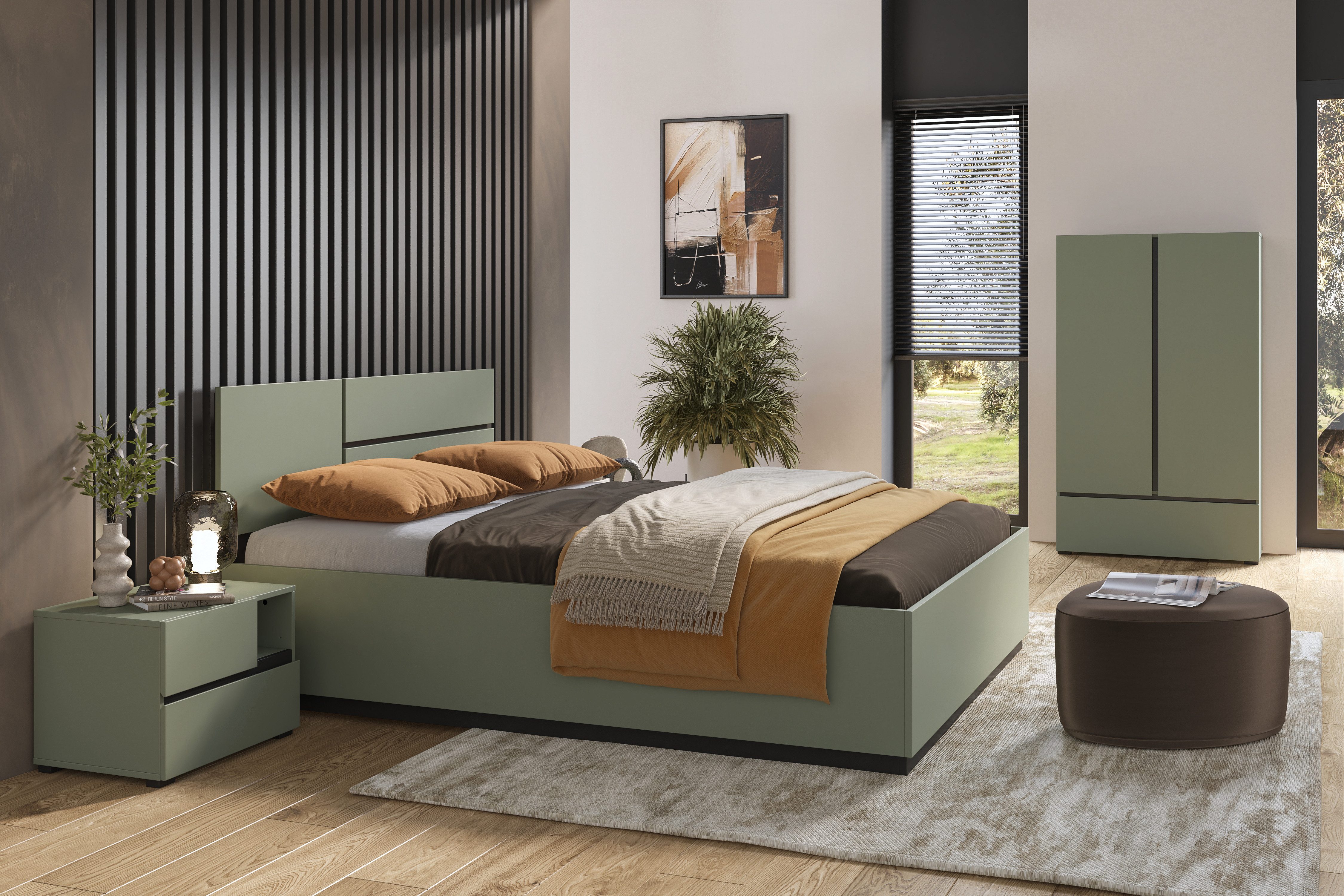 INOSIGN Schlafzimmer-Set Cross, moderne, grifflose Optik, günstig online kaufen