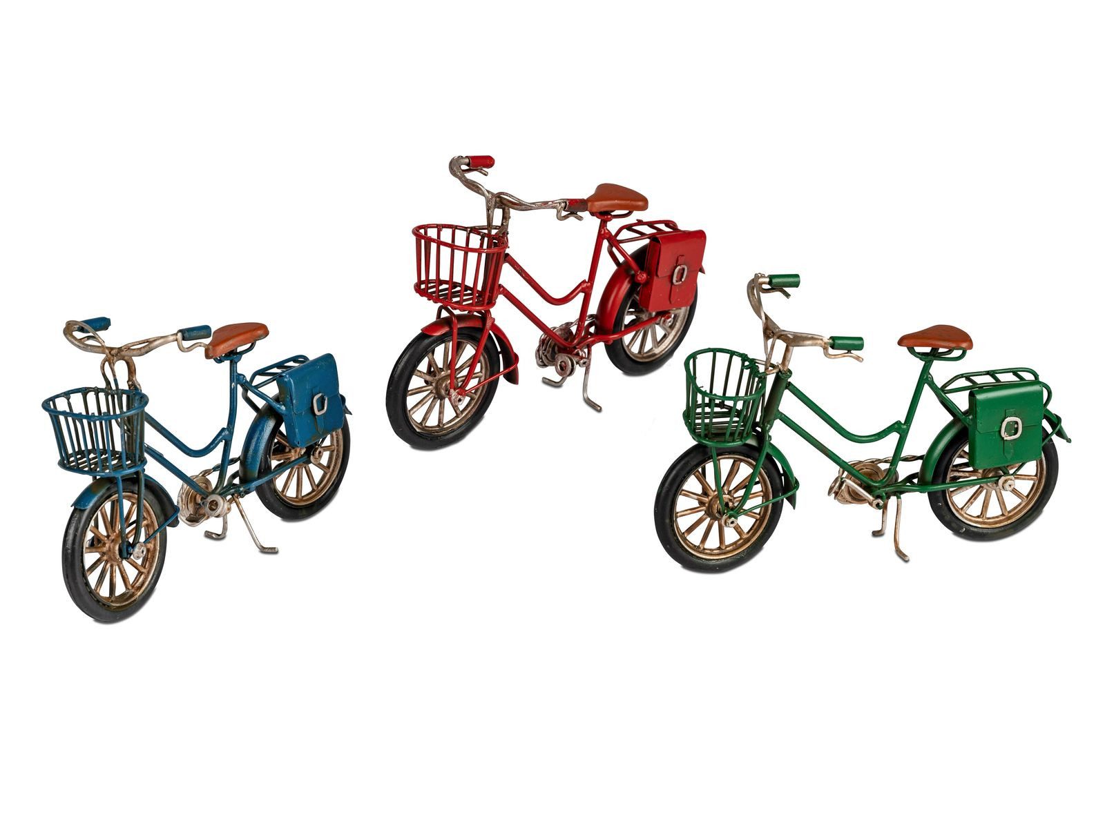 formano Sammelfigur 3er Set Mini Deko Fahrrad Metall Vintage handgefertigt Geldgeschenk