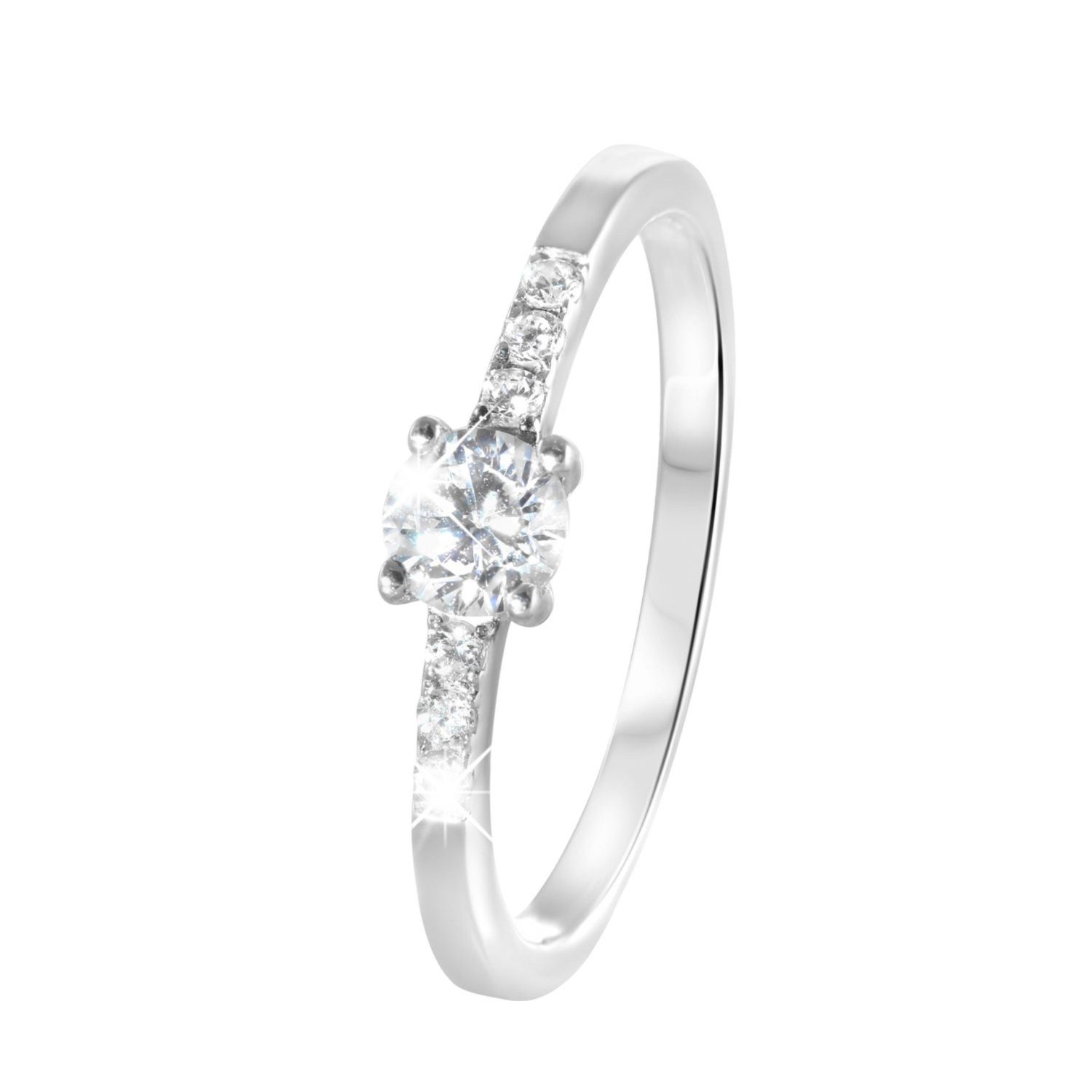 LUCARDI Fingerring Ring - 925 Silber - Silber - Zirkonia - Kinder