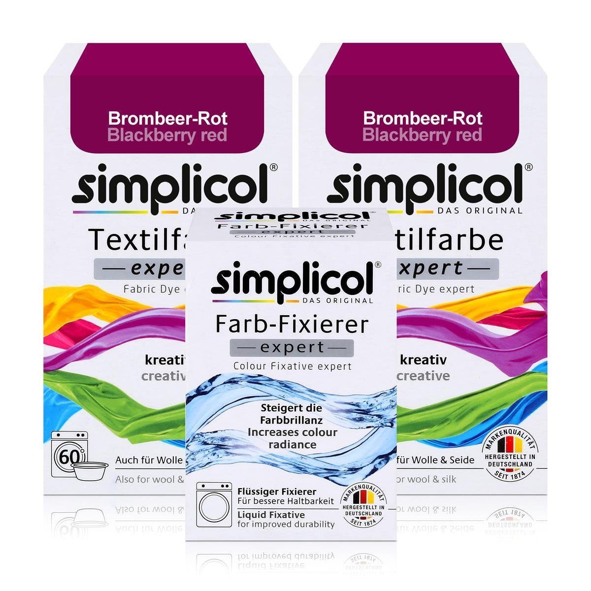 Simplicol Colore Per Tessuti Intenso – Tinta Unita In Lavatrice, Pink Berry 1027620, Confezione Da 2 Pezzi