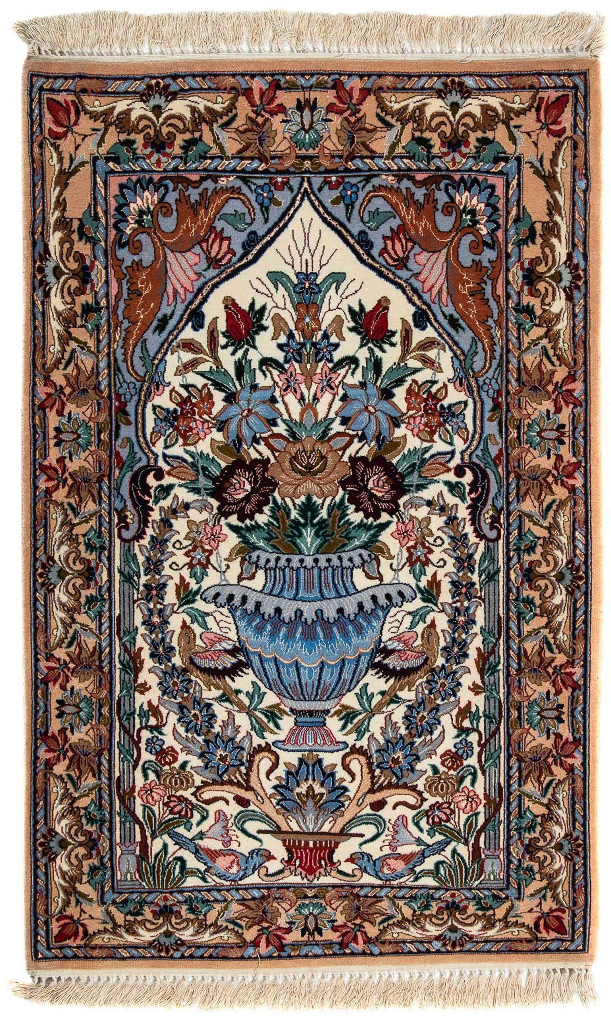 108 - - Isfahan Einzelstück morgenland, rechteckig, - mit Perser mm, 6 Premium mehrfarbig, Höhe: Wohnzimmer, Handgeknüpft, - Zertifikat 69 x Orientteppich cm