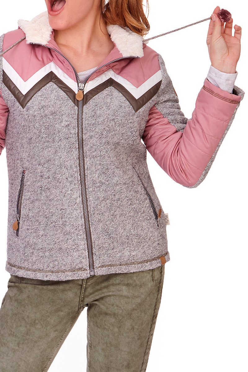 Piz Palü Outdoorjacke Outdoorjacke Damen - BRENNBERG - stein/rosa