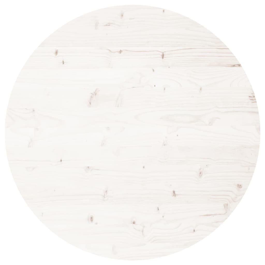 Weiß cm Rund Ø70x3 Tischplatte Massivholz Kiefer furnicato