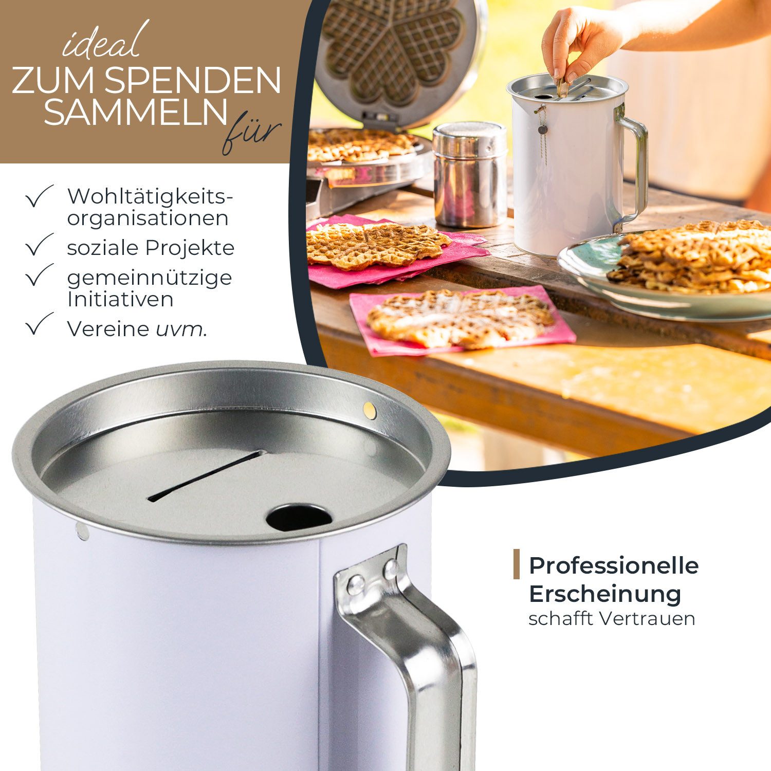 HMF Spardose Spendendose 10,0 cm Ø, 14,5 cm hoch, (1-tlg), mit Griff, inkl. günstig online kaufen