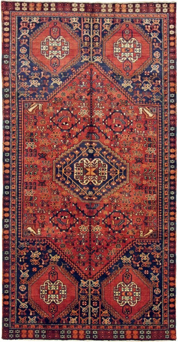 Orientteppich Ghashghai 139x269 Handgeknüpfter Orientteppich / Perserteppich, Nain Trading, rechteckig, Höhe: 12 mm | Kurzflor-Teppiche