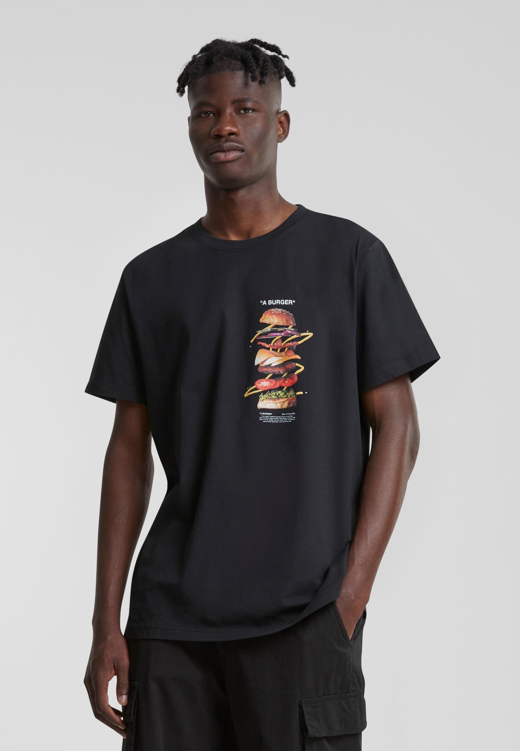 MisterTee T-Shirt MisterTee Herren A Burger Tee (1-tlg)