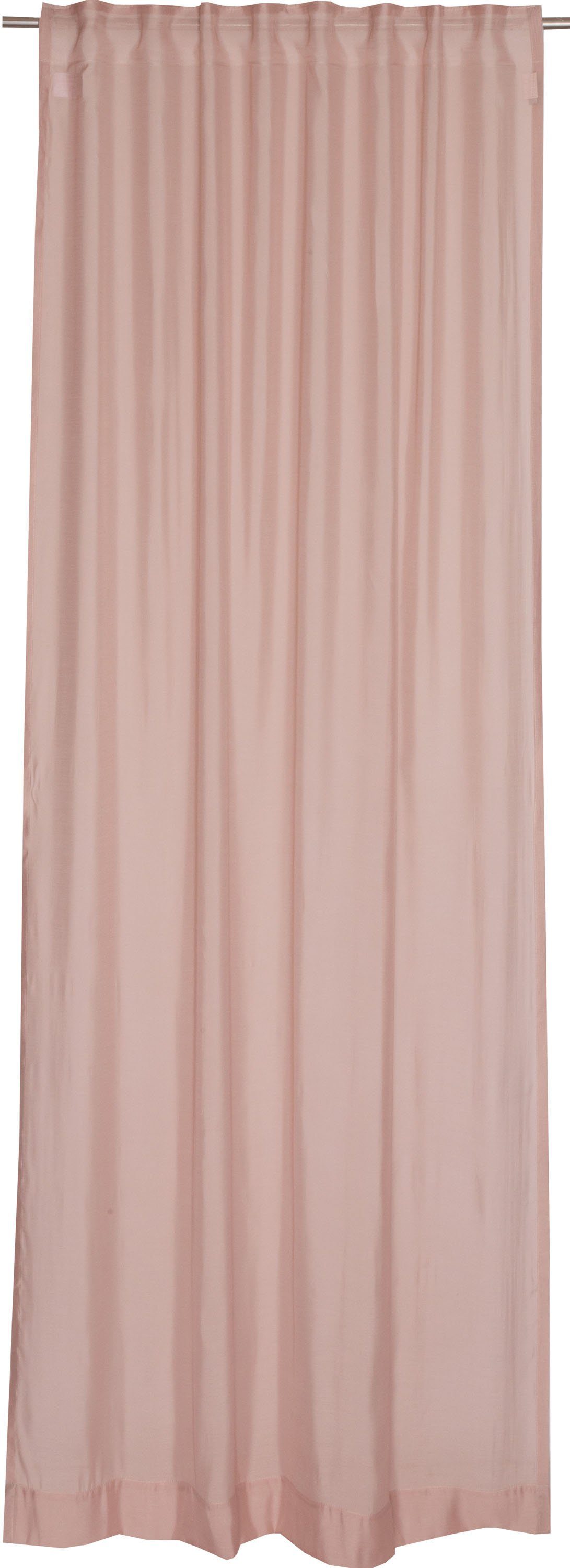 Kleidungsgeschäft zeilosen, (1 WOHNEN-Kollektion, St), rosa/rosé halbtransparent, Look Jacquard, im Solid, Vorhang unifarbenen Multifunktionsband SCHÖNER