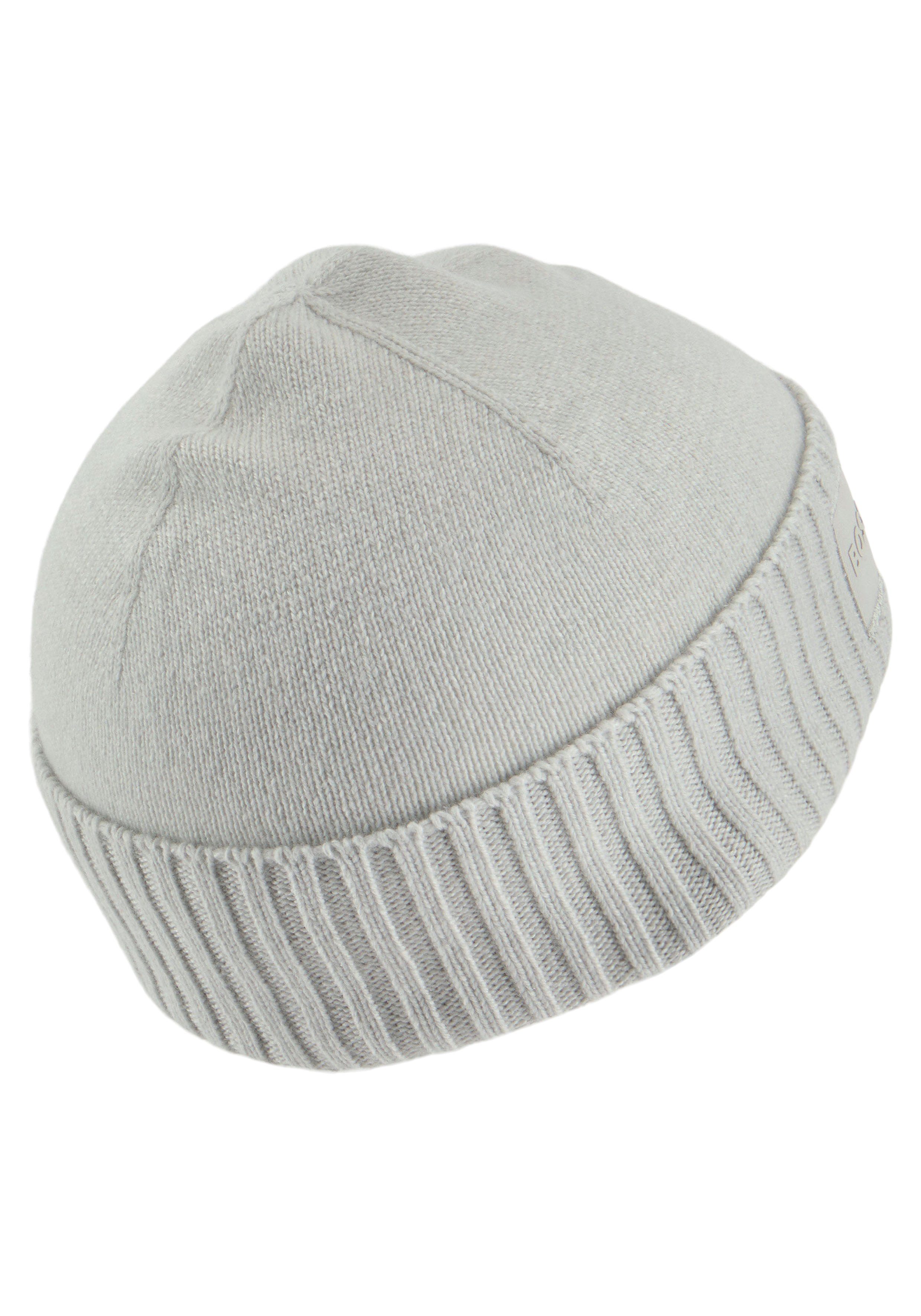 BOSS ORANGE Logostickerei Grey mit Light/Pastel passender farblich Beanie Akaio 1025086 Hat