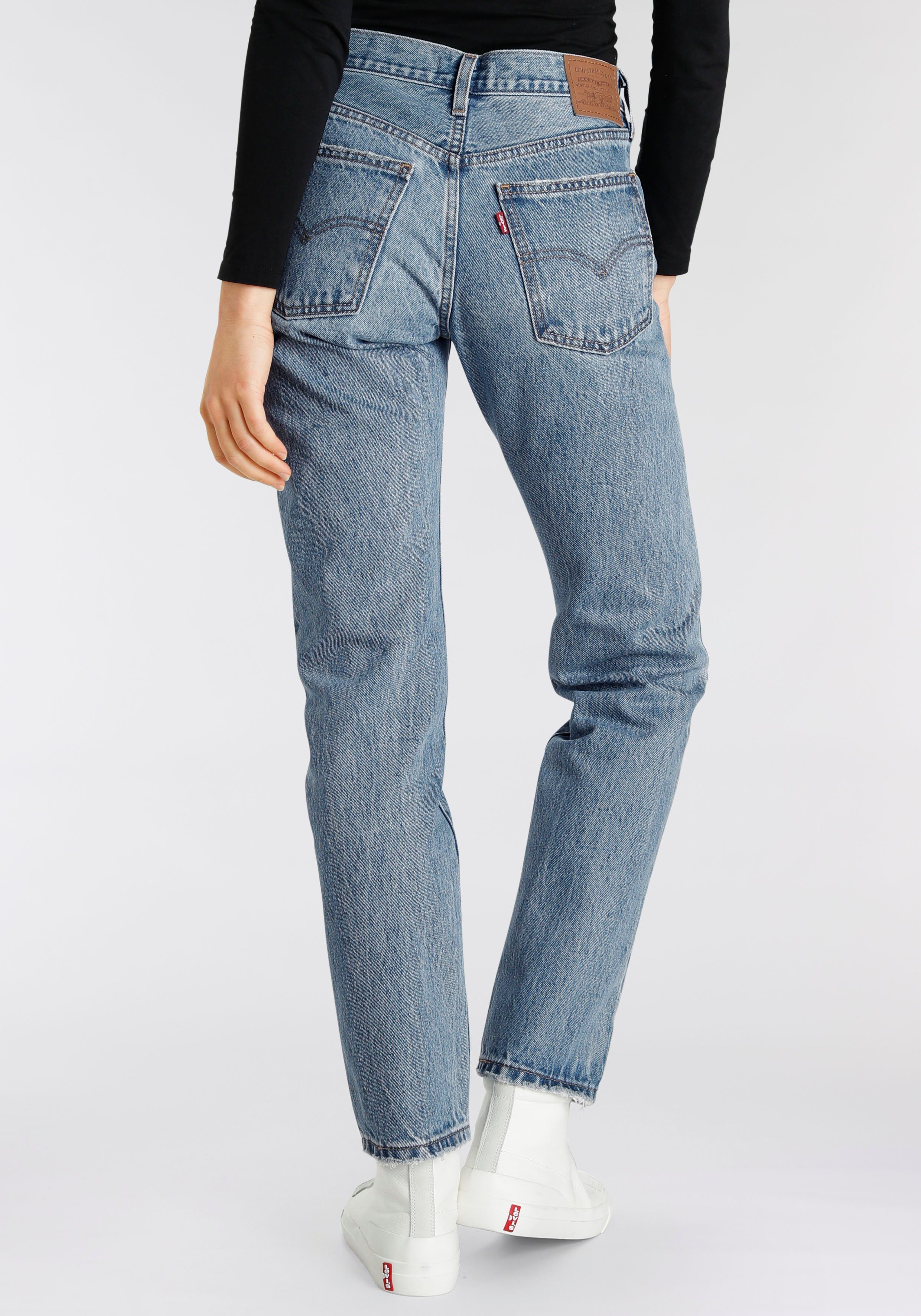 MIDDY blue STRAIGHT light Gerade Jeans used Levi's®