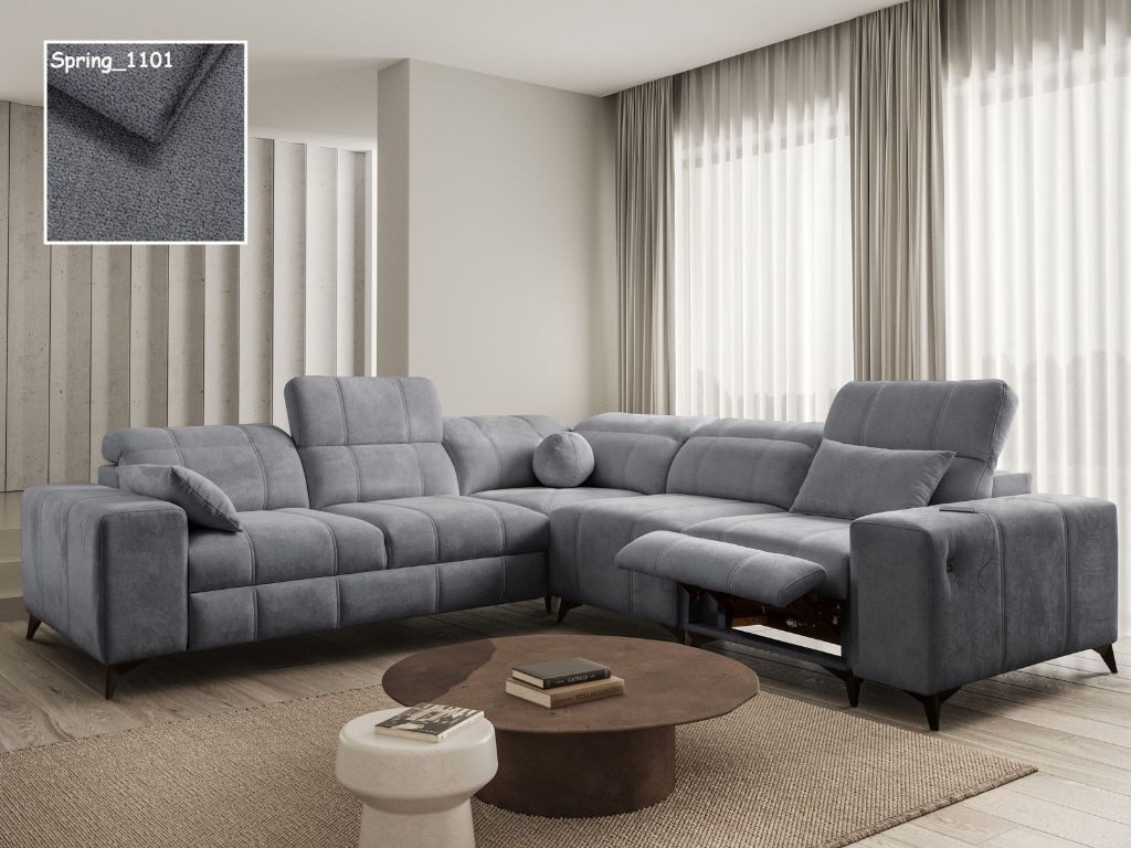 Möbel für Dich Ecksofa Ecksofa Dafne 3 Relax mit elektrisch ausfahrbarer Fußstütze, mit USB, Schlaffunktion und einem Bettkasten