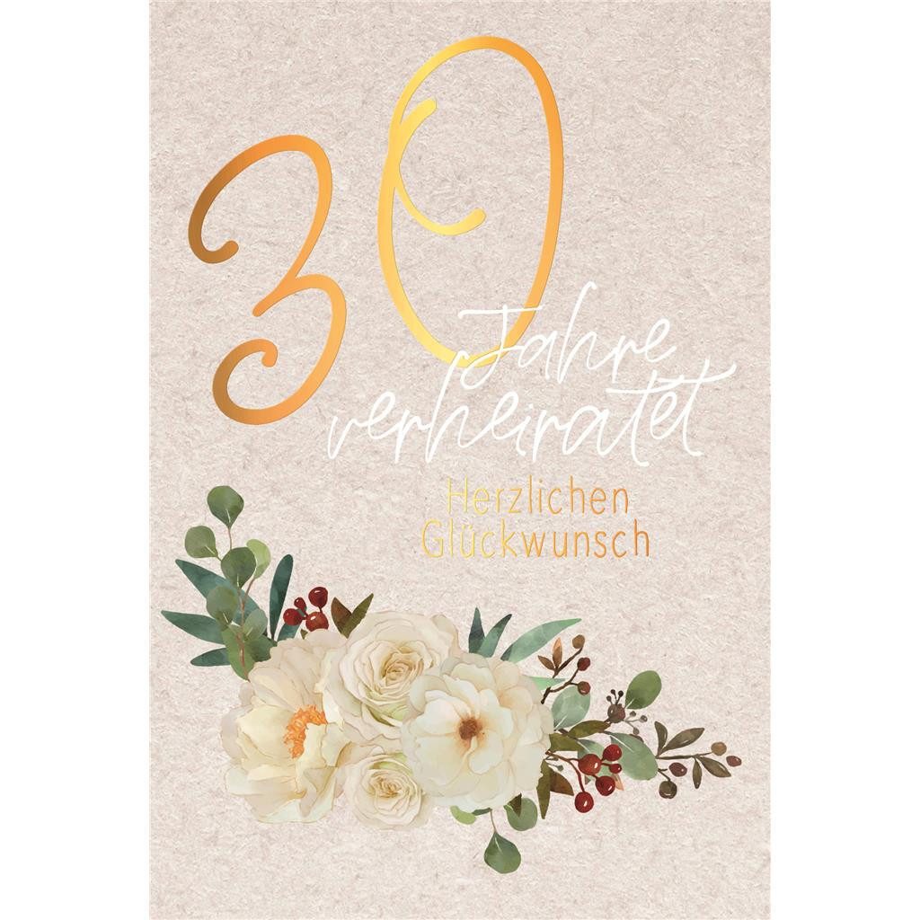 Skorpion Grußkarten Perlenhochzeit - 30. Hochzeitstag - Glückwunschkarte im Format 11,5 x