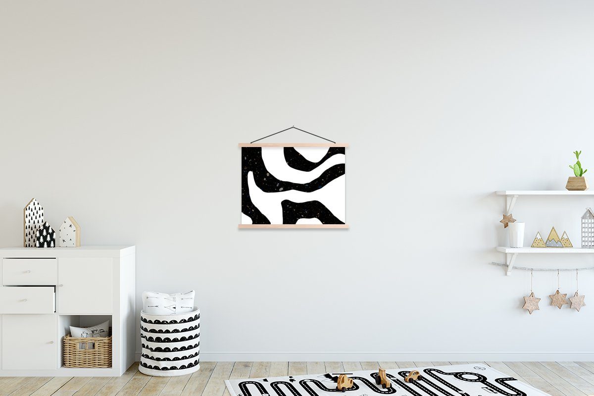 (1 MuchoWow Design, für Poster Textilposter Bilderleiste, Abstrakt Magnetisch Posterleiste, Wohnzimmer, - St), - Minimalismus